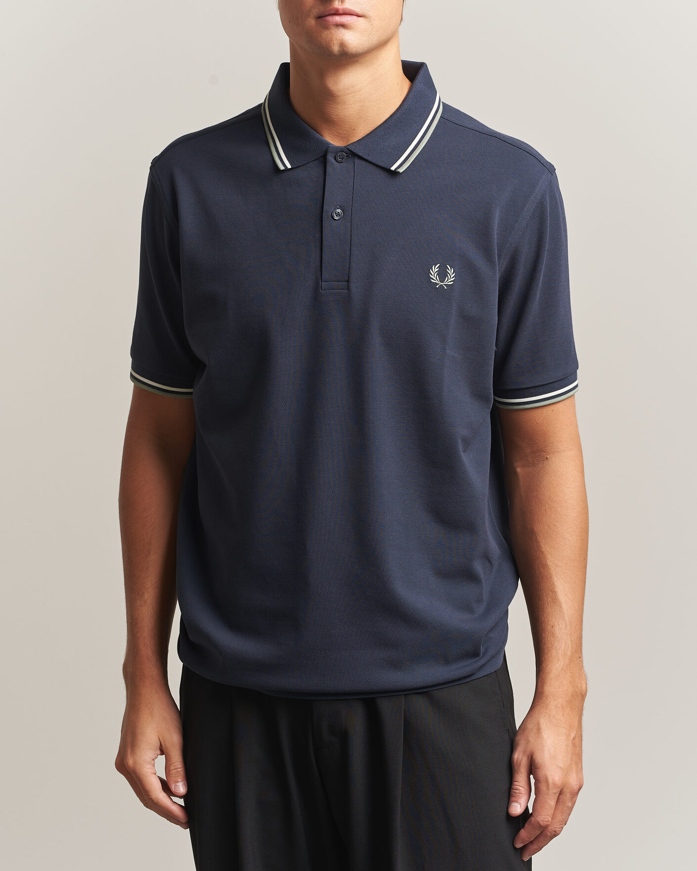 Uomini | Polo | Fred Perry | Twin Tipped Polo Shirt Dark Airforce
