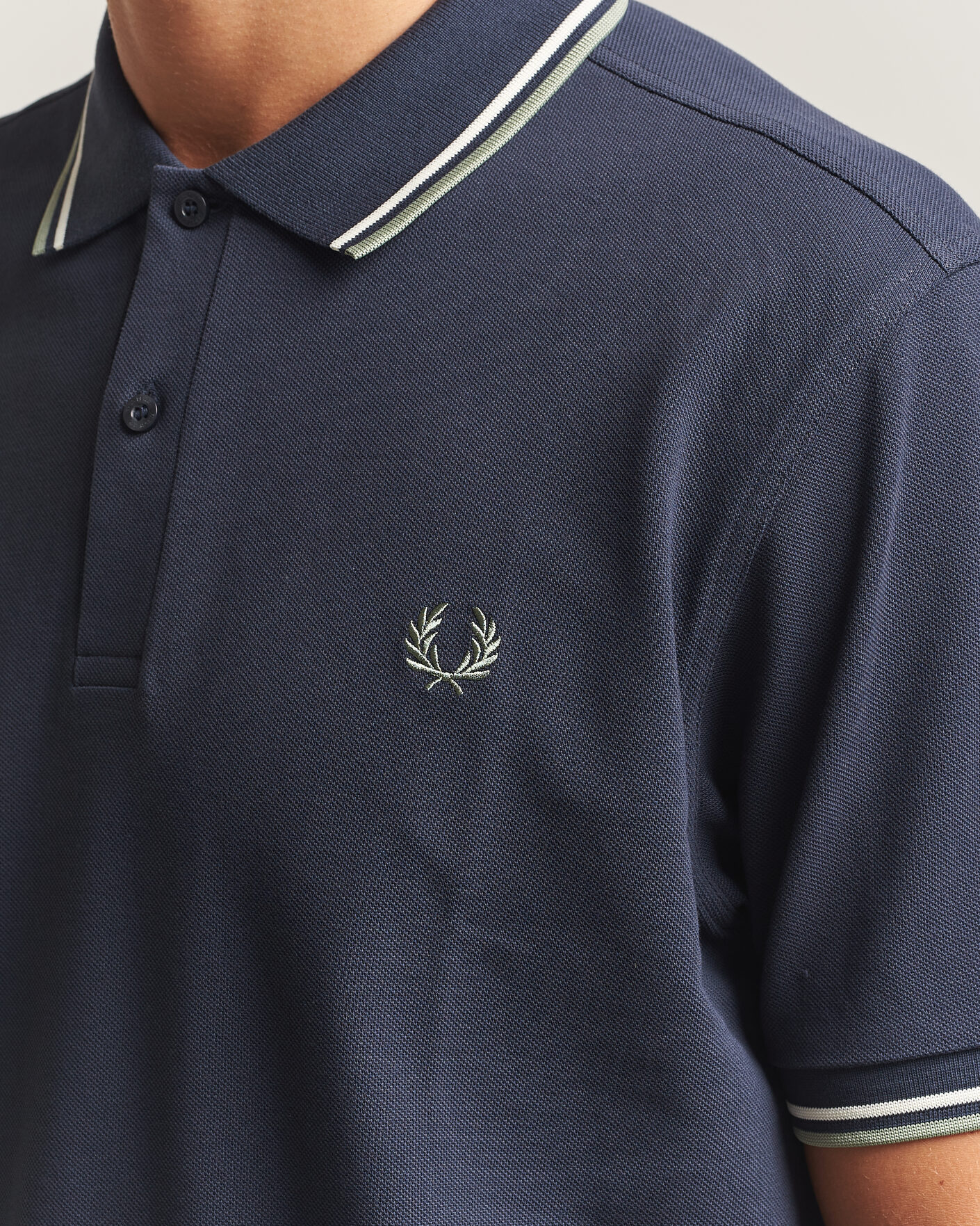 Uomini | Polo | Fred Perry | Twin Tipped Polo Shirt Dark Airforce
