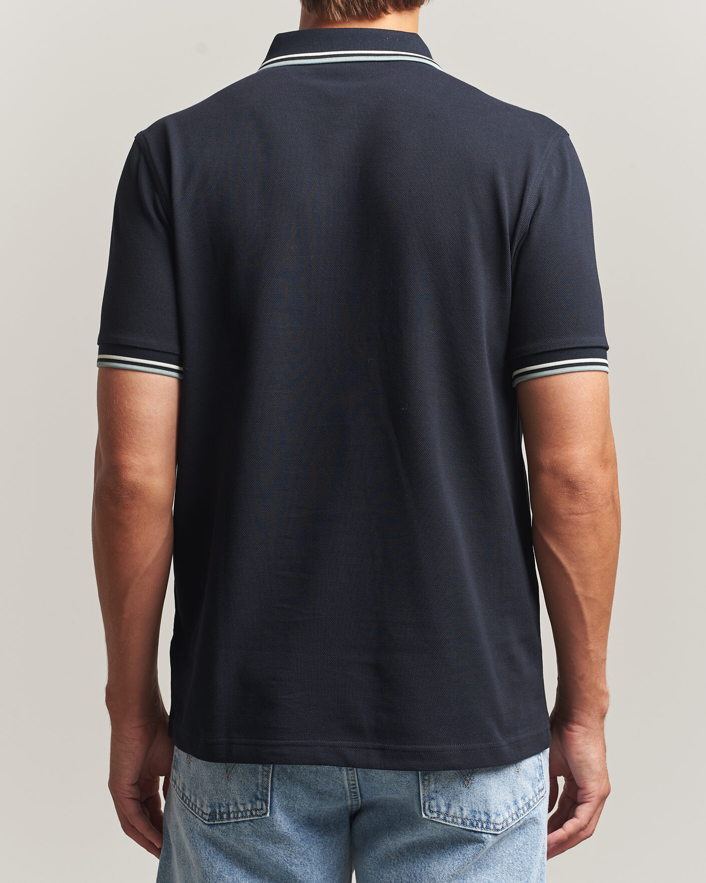 Uomini | Polo | Fred Perry | Twin Tipped Polo Shirt Navy