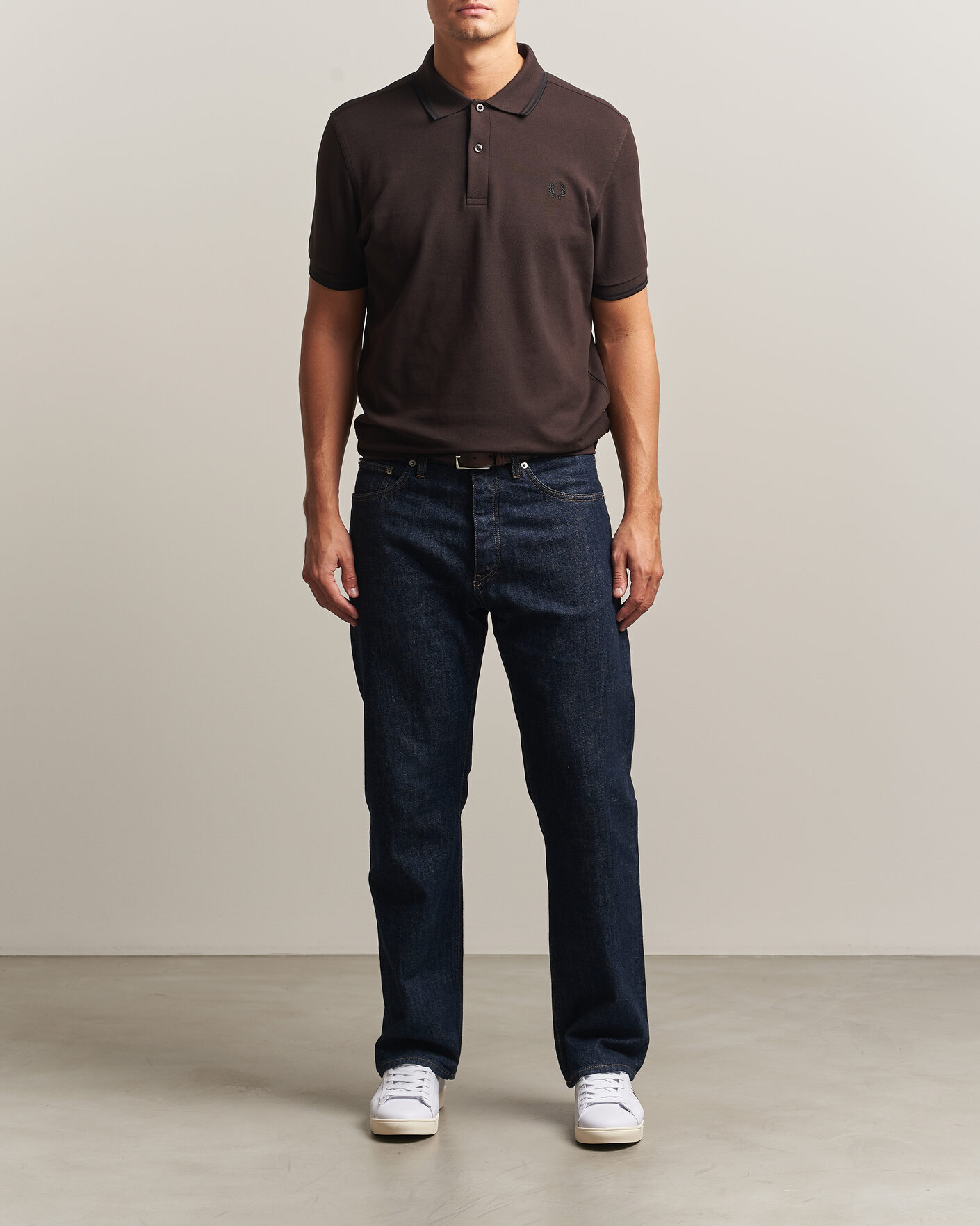 Uomini | Polo | Fred Perry | Twin Tipped Polo Shirt Rich Brown