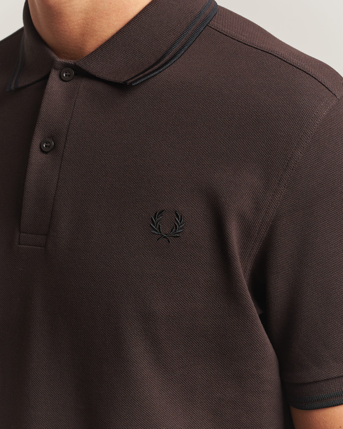 Uomini | Polo | Fred Perry | Twin Tipped Polo Shirt Rich Brown