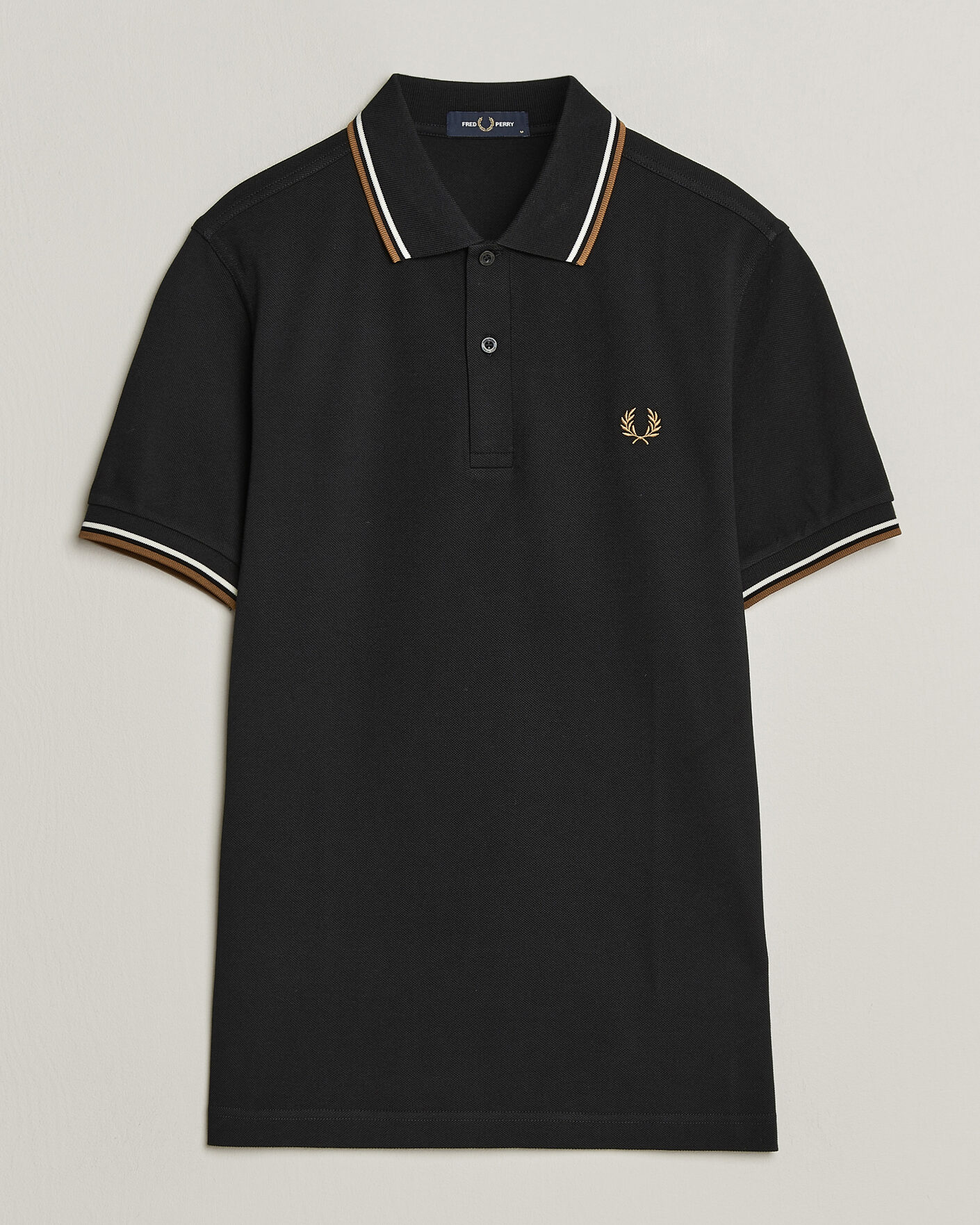 Uomini | Polo | Fred Perry | Twin Tipped Polo Shirt Black