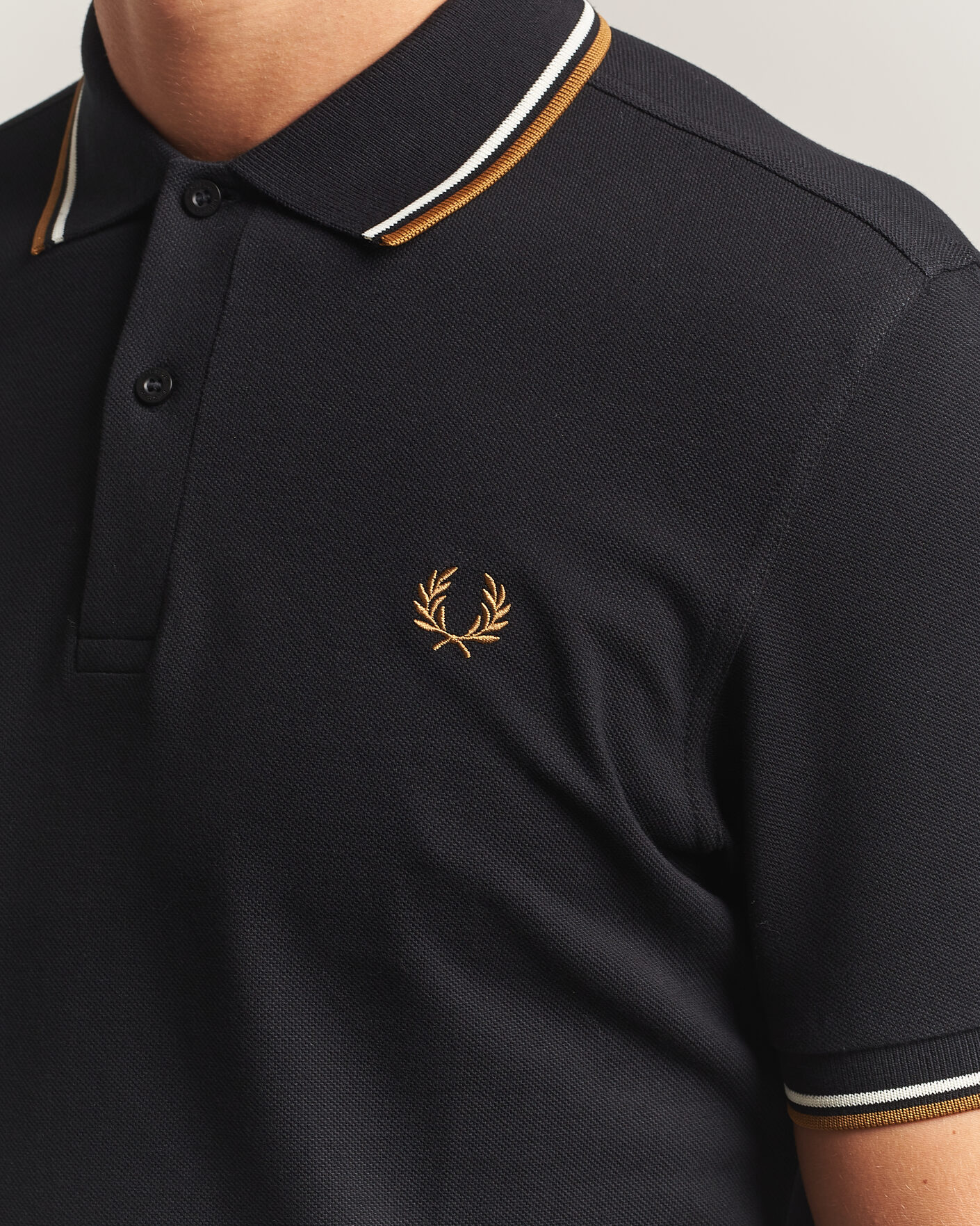 Uomini | Polo | Fred Perry | Twin Tipped Polo Shirt Black