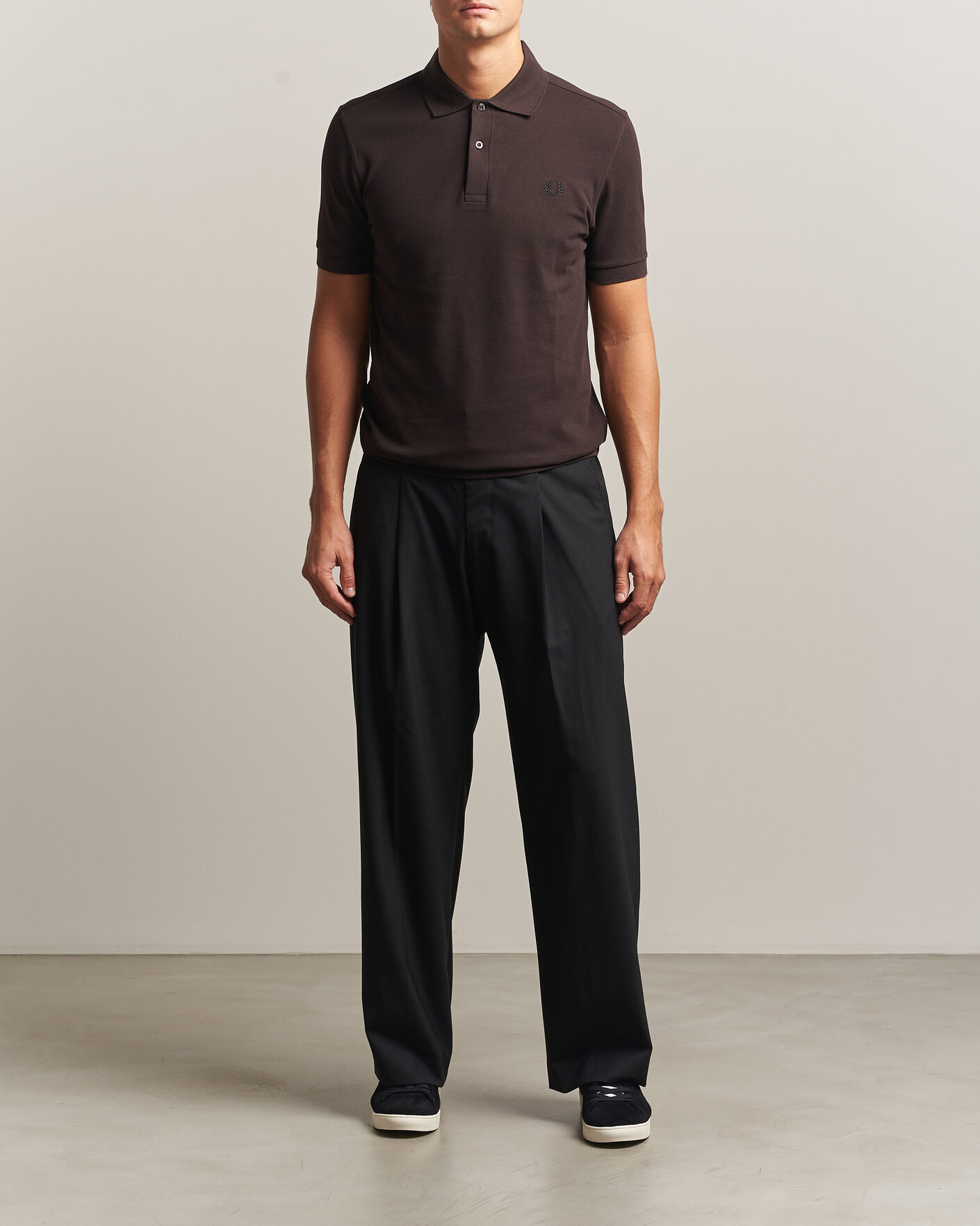 Uomini | Polo | Fred Perry | Plain Polo Shirt Night Rich Brown