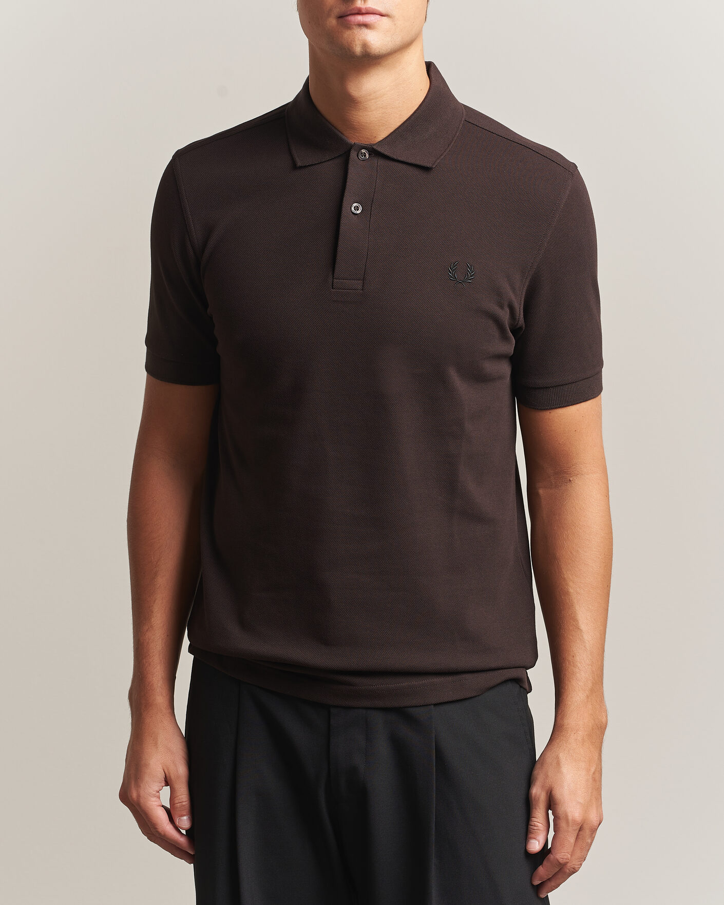 Uomini | Polo | Fred Perry | Plain Polo Shirt Night Rich Brown