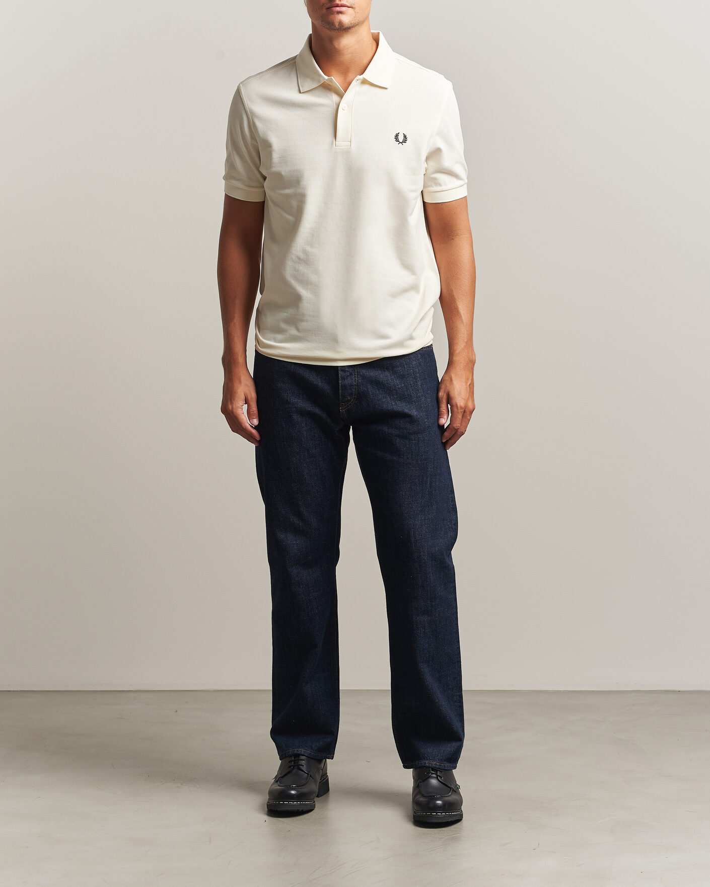 Uomini | Polo | Fred Perry | Plain Polo Shirt Night Ecru