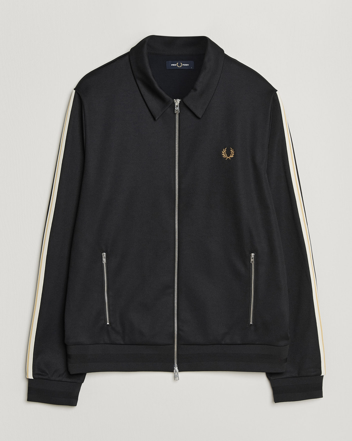 Uomini | Maglieria | Fred Perry | Tipped Taped Track Jacket Black