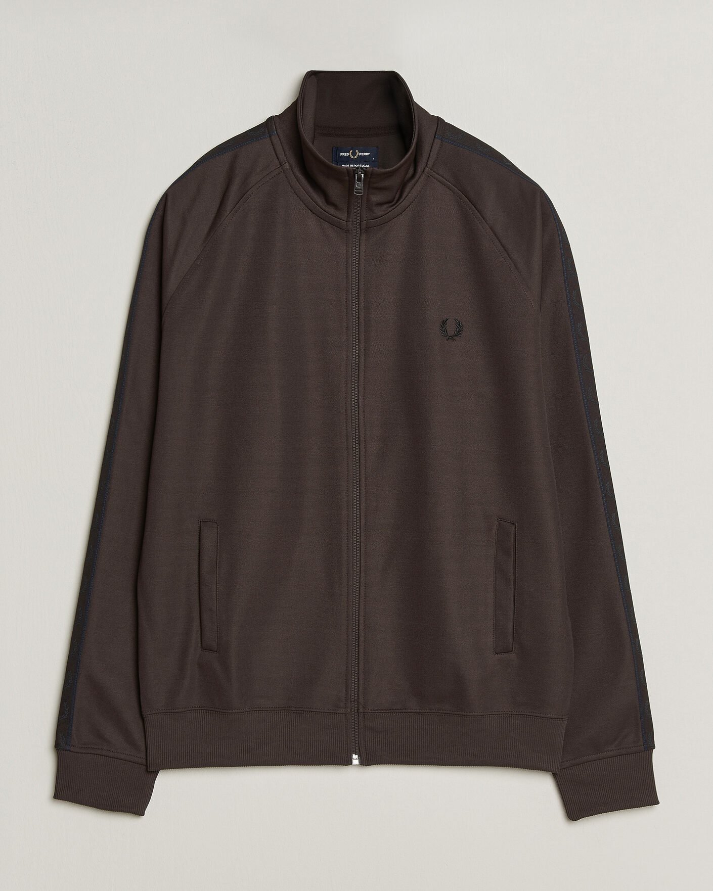 Uomini | Maglieria | Fred Perry | Taped Track Jacket Rich Brown