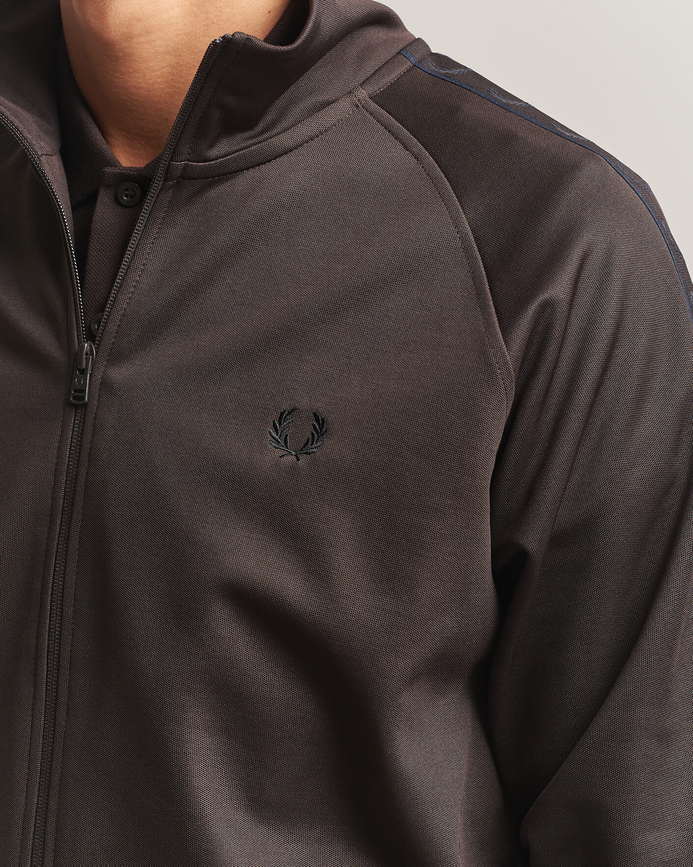 Uomini | Maglieria | Fred Perry | Taped Track Jacket Rich Brown