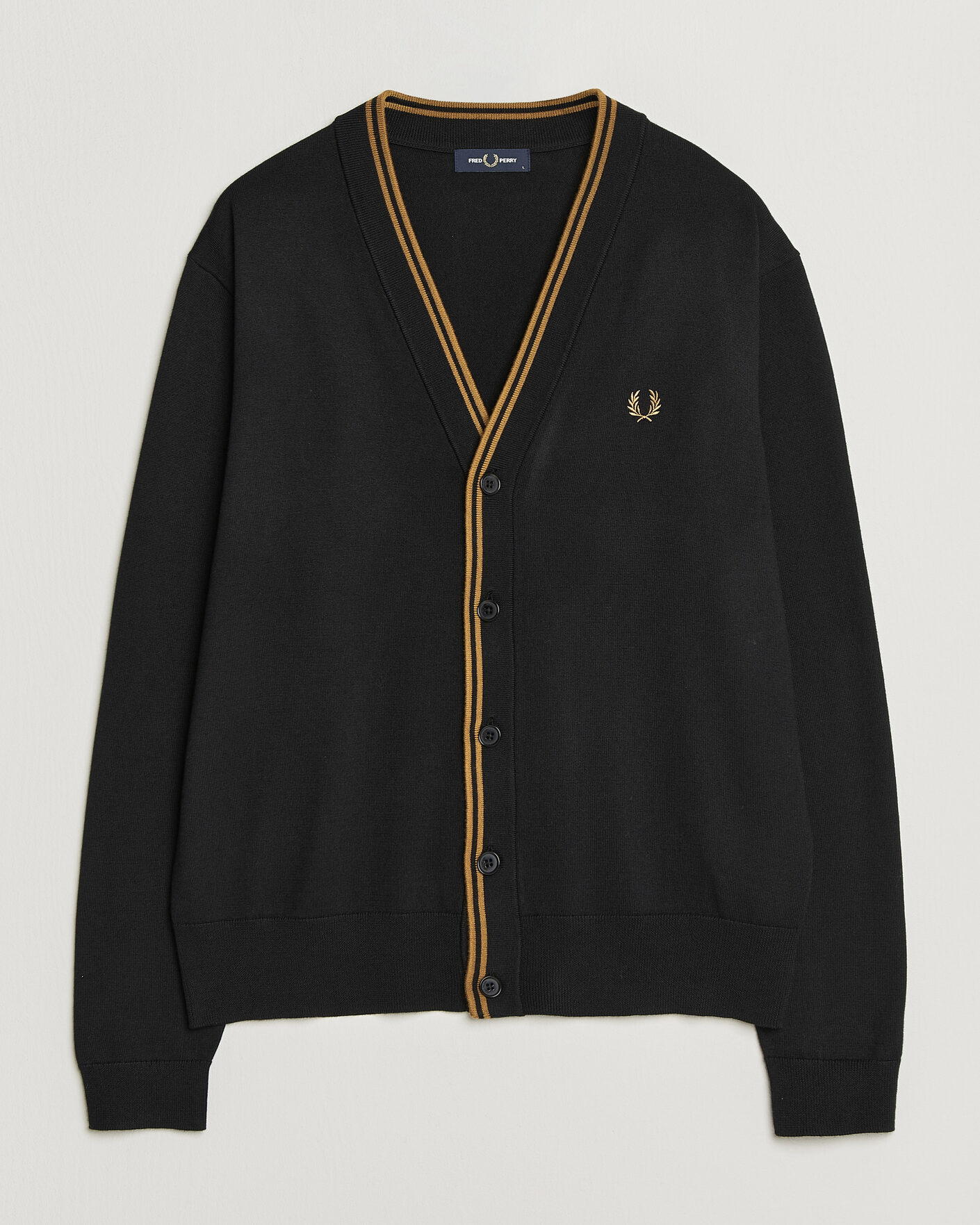 Uomini | Maglieria | Fred Perry | Classic Knitted Cardigan Black