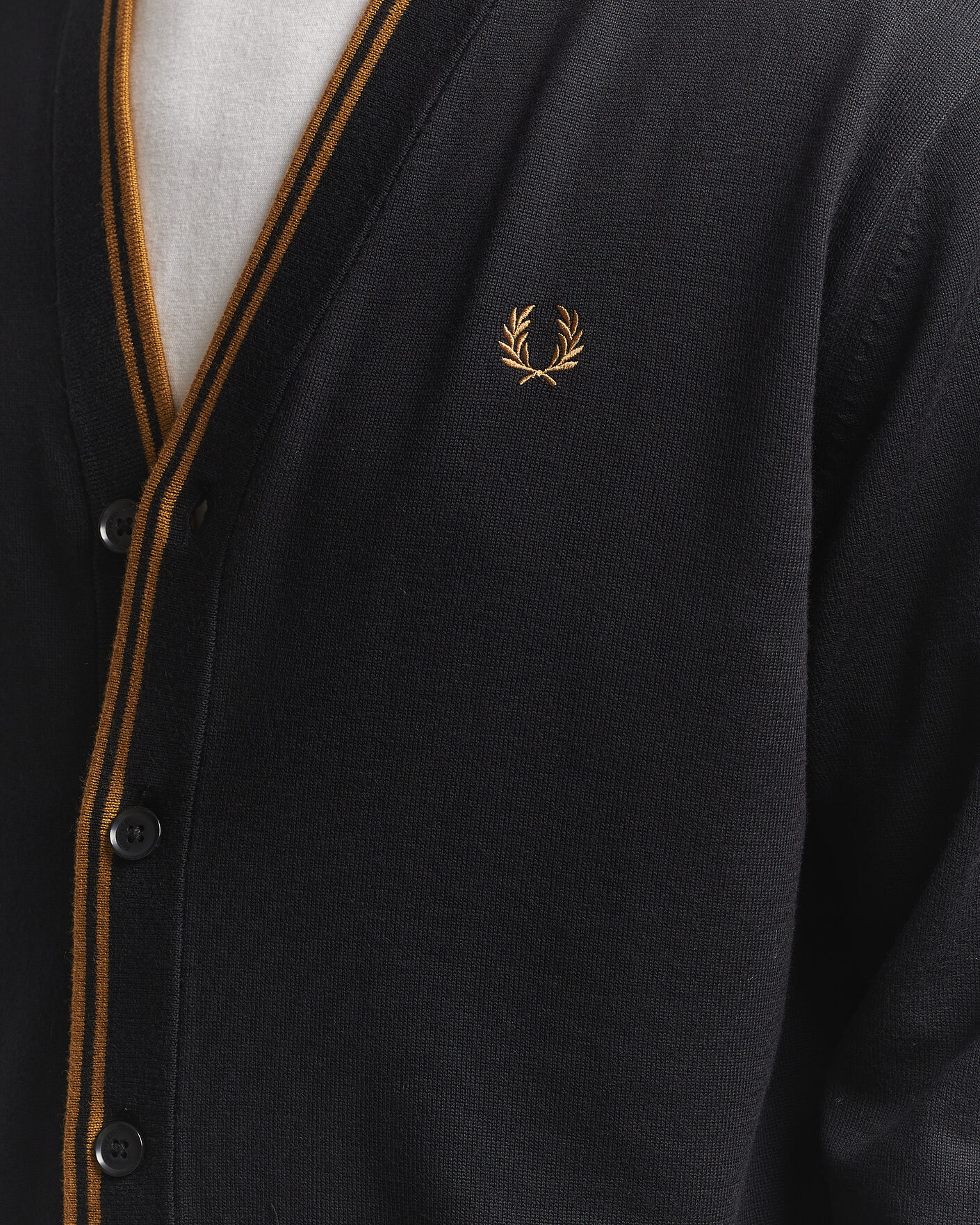 Uomini | Maglieria | Fred Perry | Classic Knitted Cardigan Black