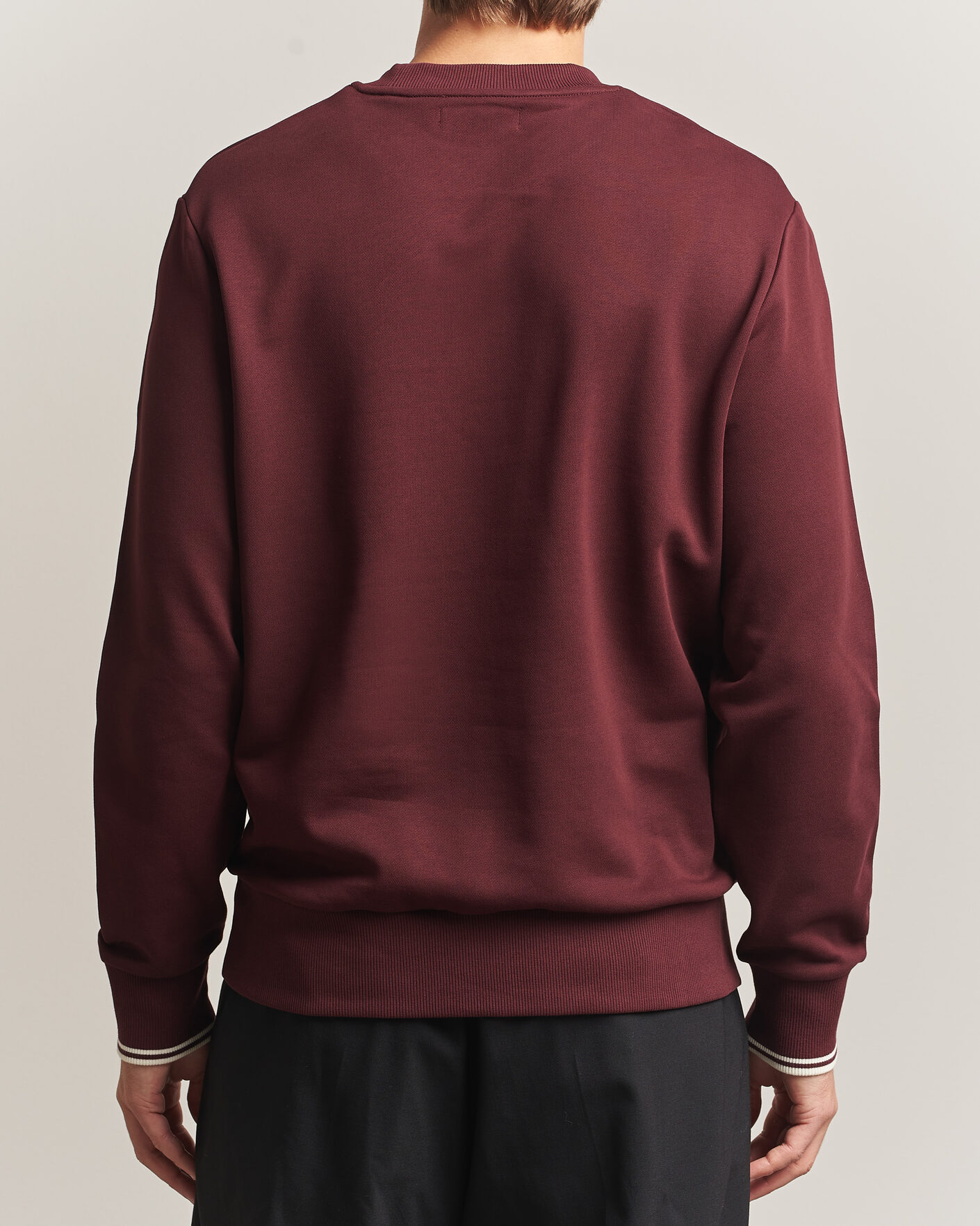 Uomini | Maglieria | Fred Perry | Crew Neck Sweatshirt Oxblood