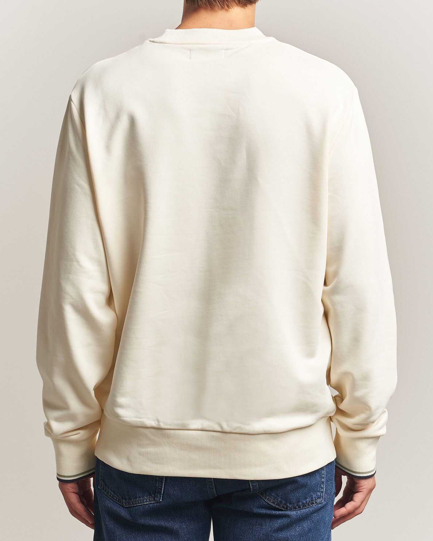 Uomini | Maglieria | Fred Perry | Crew Neck Sweatshirt Ecru