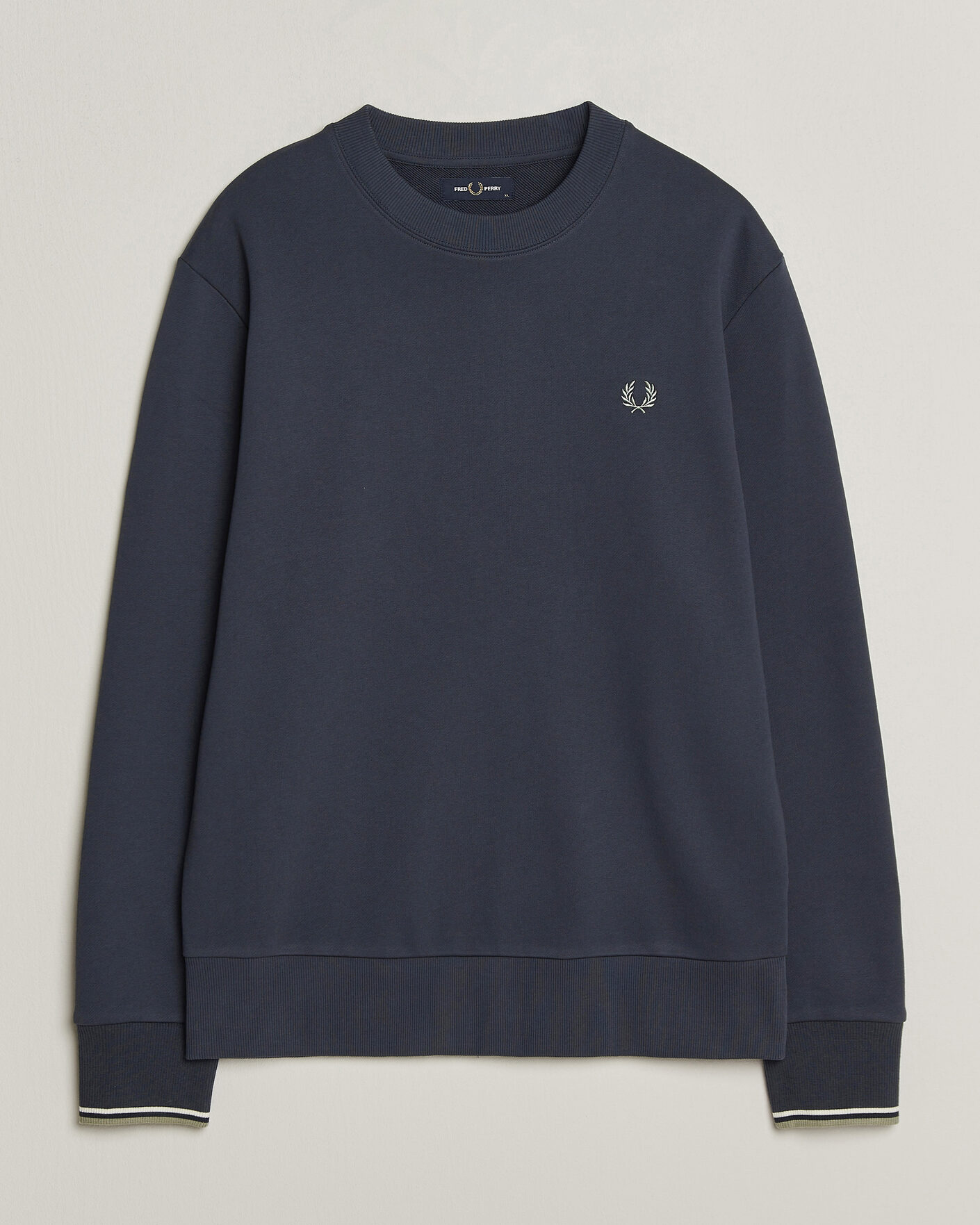 Uomini | Maglieria | Fred Perry | Crew Neck Sweatshirt Dark Airforce
