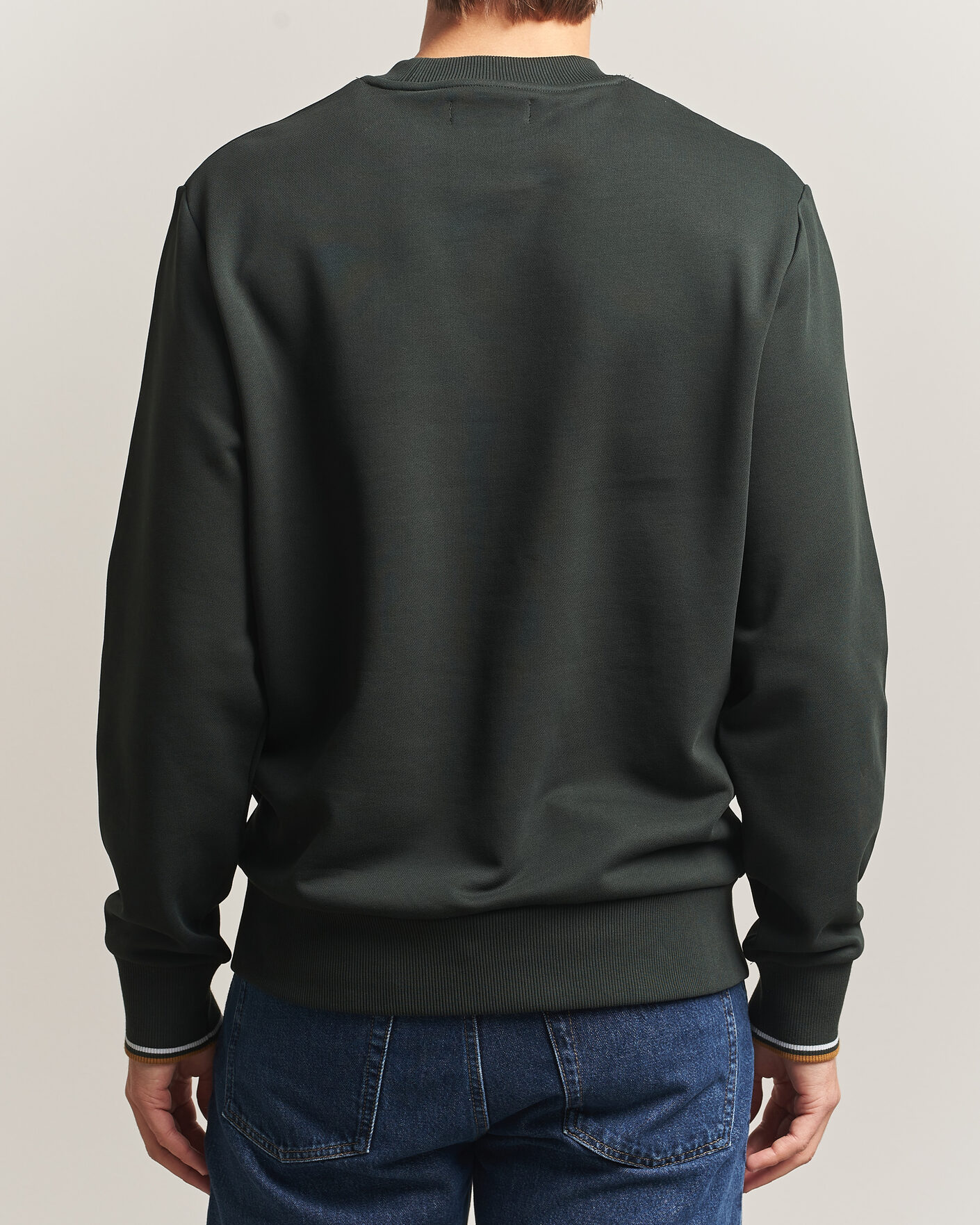 Uomini | Maglieria | Fred Perry | Crew Neck Sweatshirt Night Green
