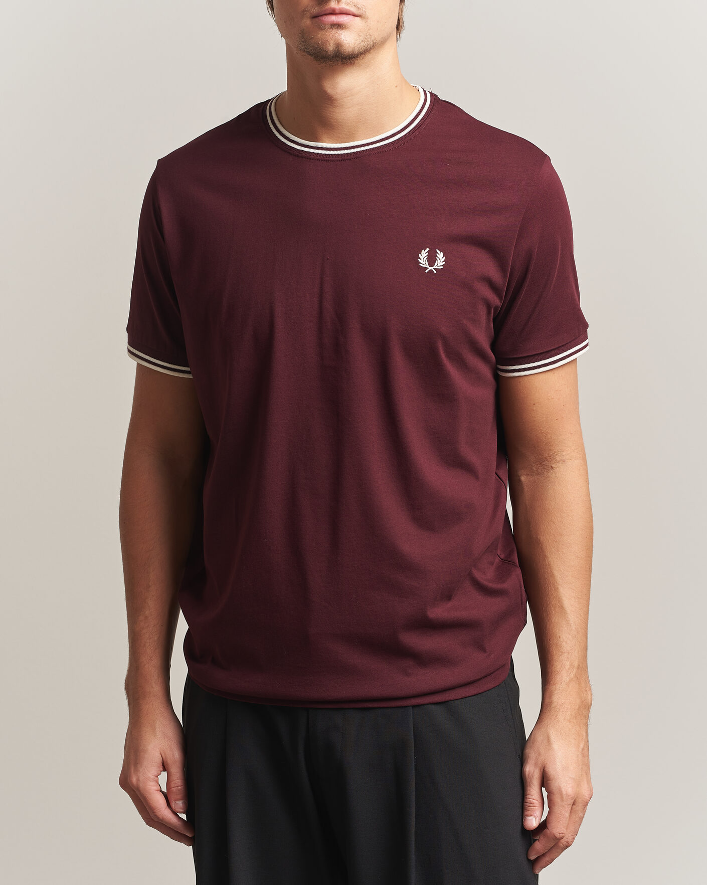 Uomini | T-shirt | Fred Perry | Twin Tipped T-Shirt Oxblood
