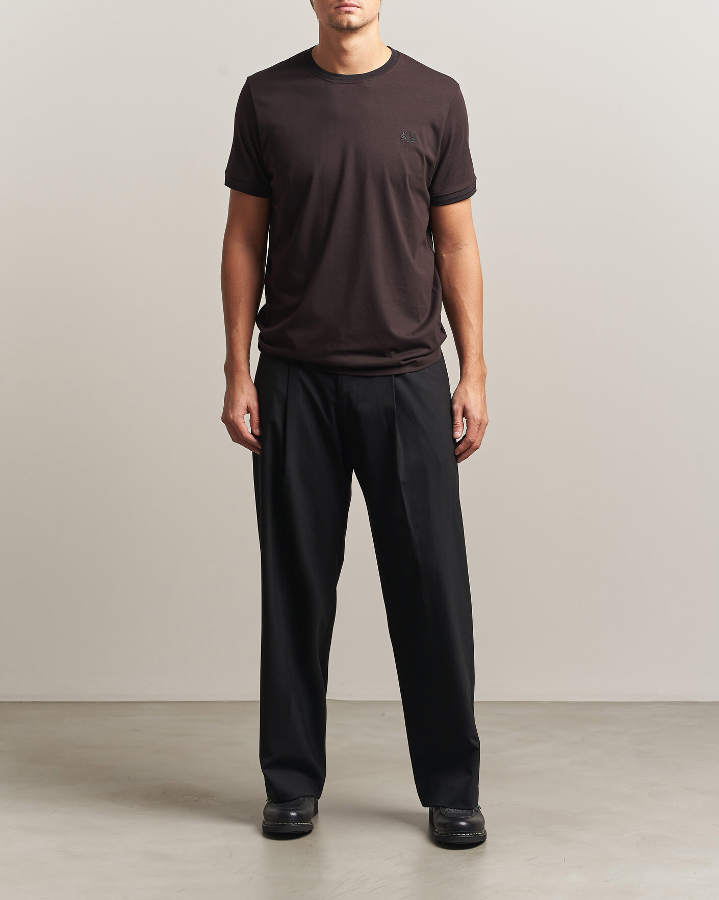 Uomini | T-shirt | Fred Perry | Twin Tipped T-Shirt Rich Brown