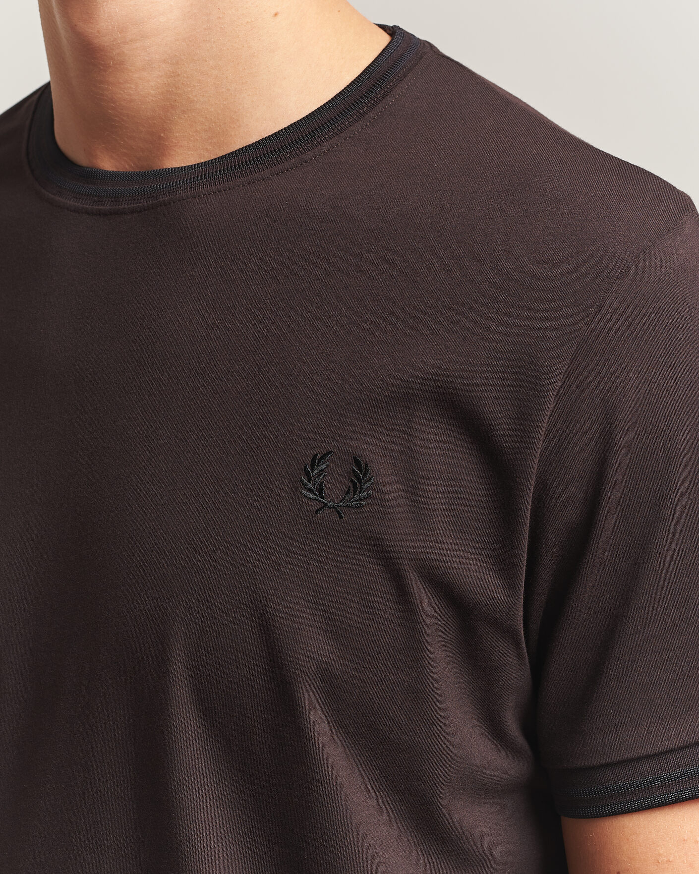 Uomini | T-shirt | Fred Perry | Twin Tipped T-Shirt Rich Brown