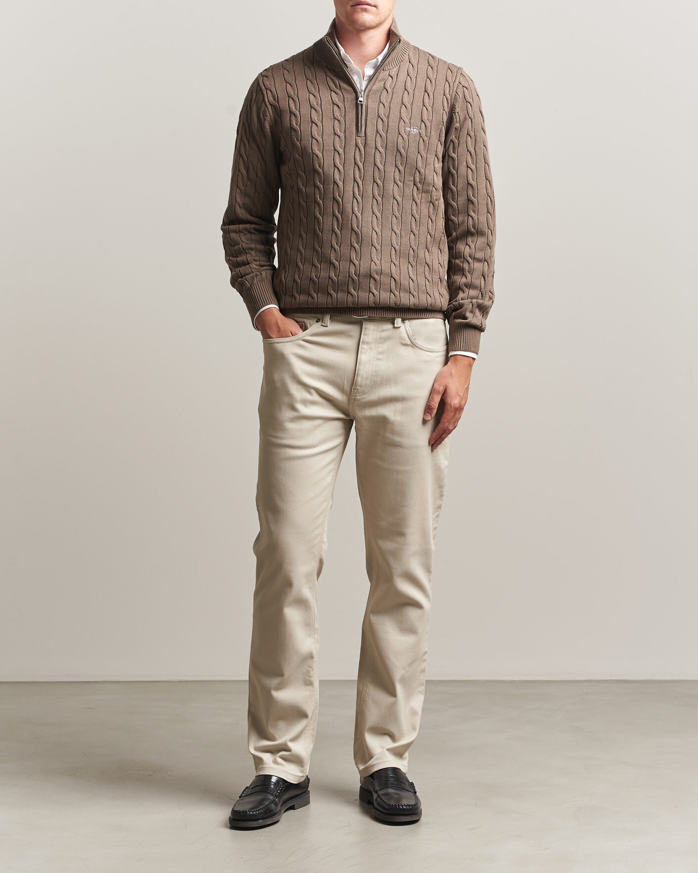 Uomini | Pantaloni | Gant | Regular Fit Soft Twill 5-Pocket Pants Clay Beige