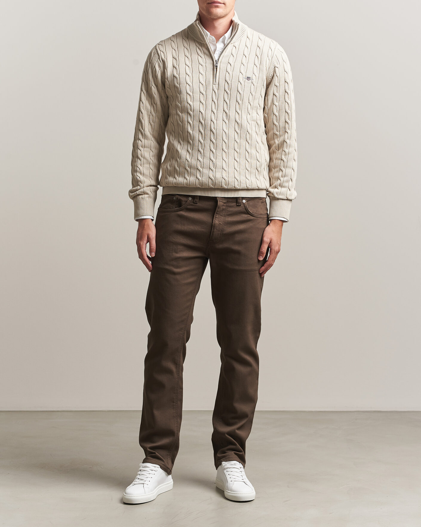 Uomini | Pantaloni | Gant | Regular Fit Soft Twill 5-Pocket Pants Shadow Brown
