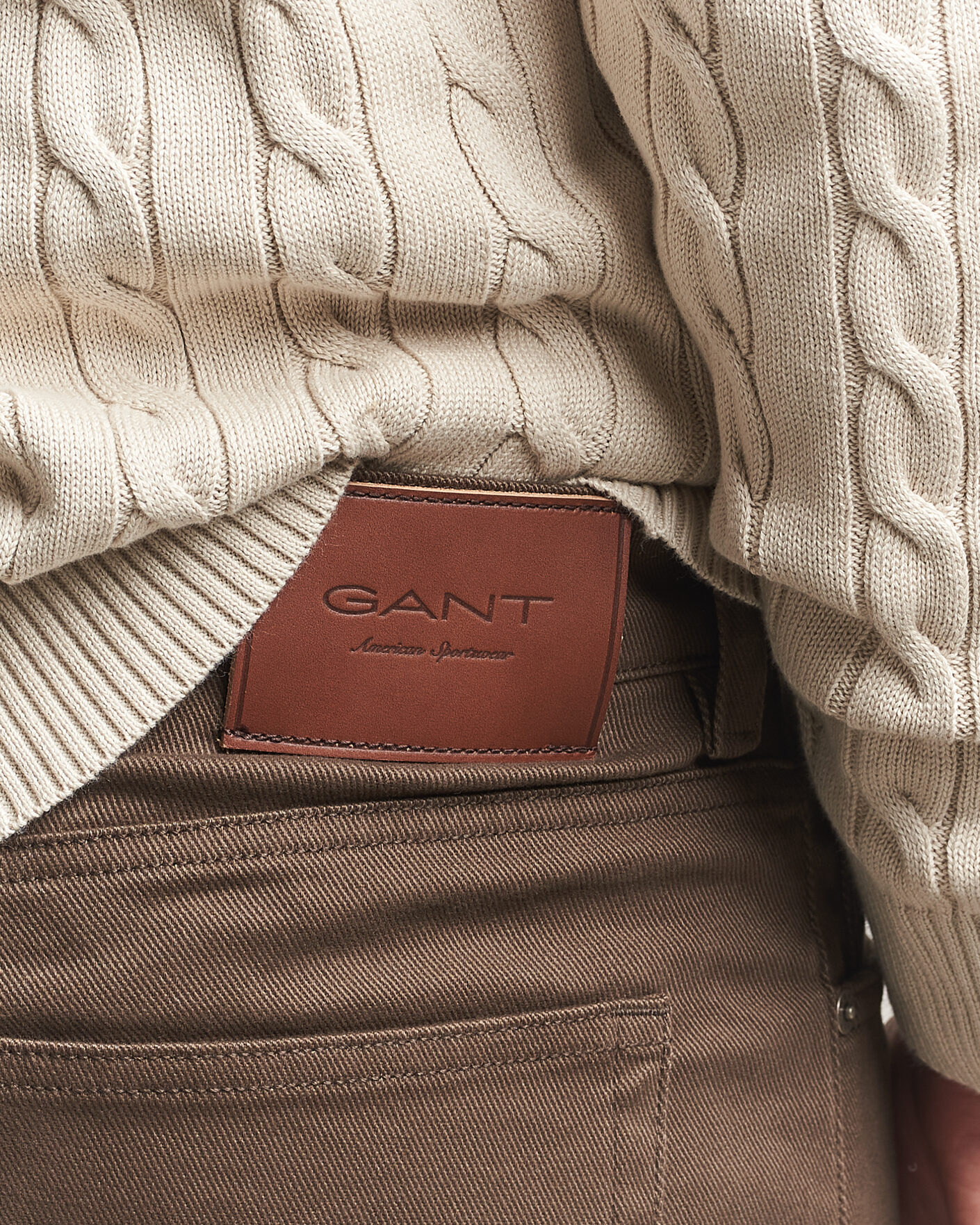 Uomini | Pantaloni | Gant | Regular Fit Soft Twill 5-Pocket Pants Shadow Brown