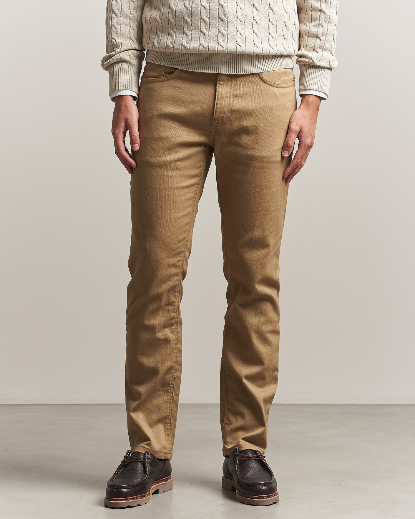 Uomini | Pantaloni | Gant | Regular Fit Soft Twill 5-Pocket Pants Light Taupe