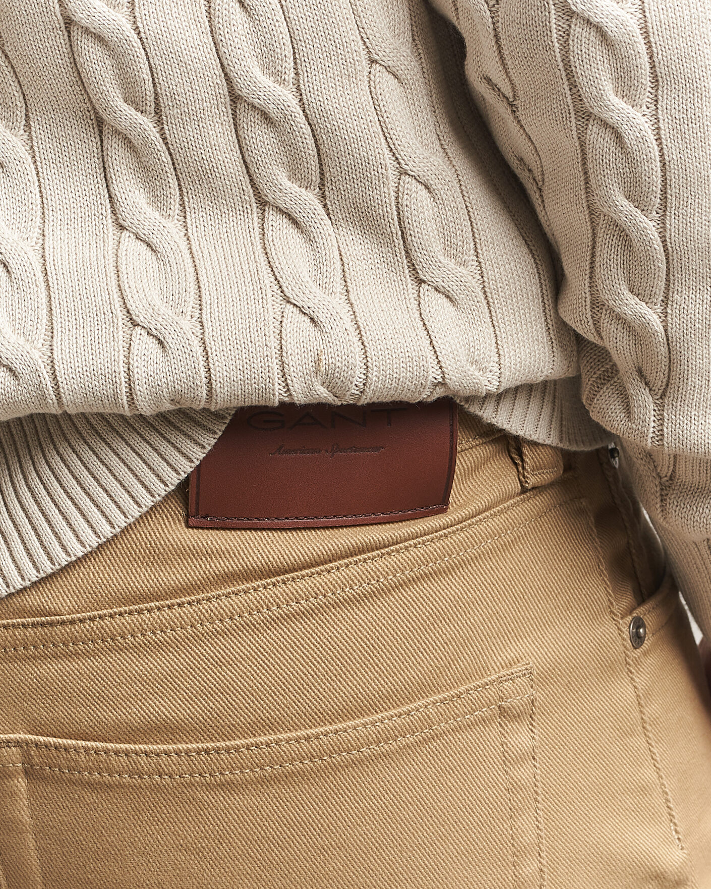Uomini | Pantaloni | Gant | Regular Fit Soft Twill 5-Pocket Pants Light Taupe
