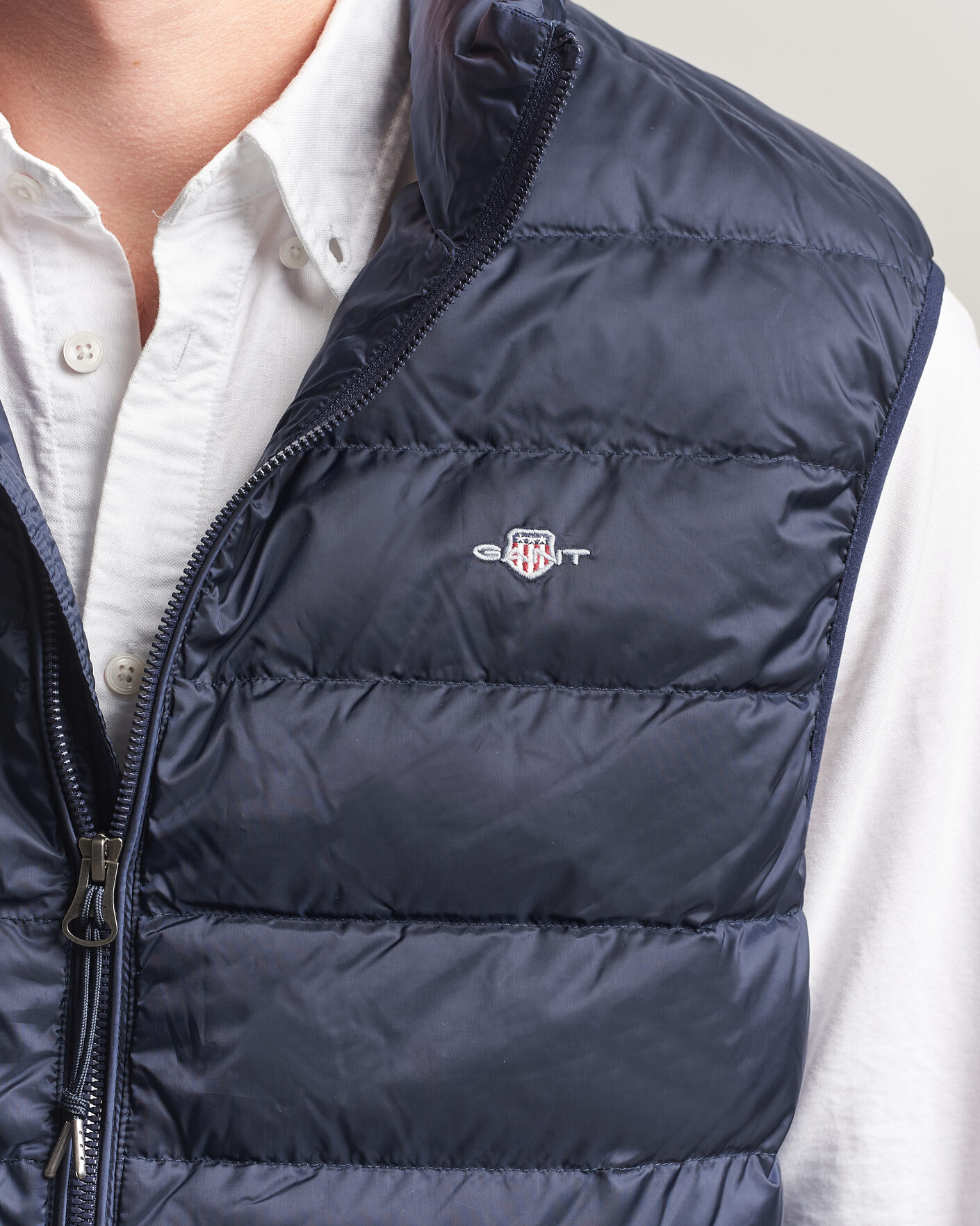 Uomini | Gilet | Gant | Light Down Vest Evening Blue