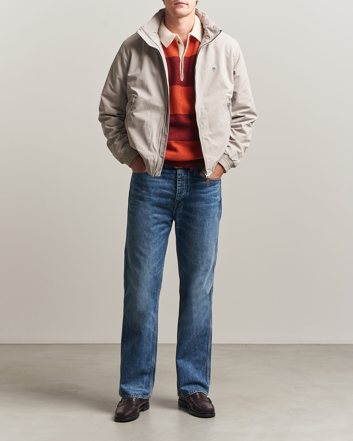 Uomini | Giacche | Gant | Hampshire Jacket Mist Taupe