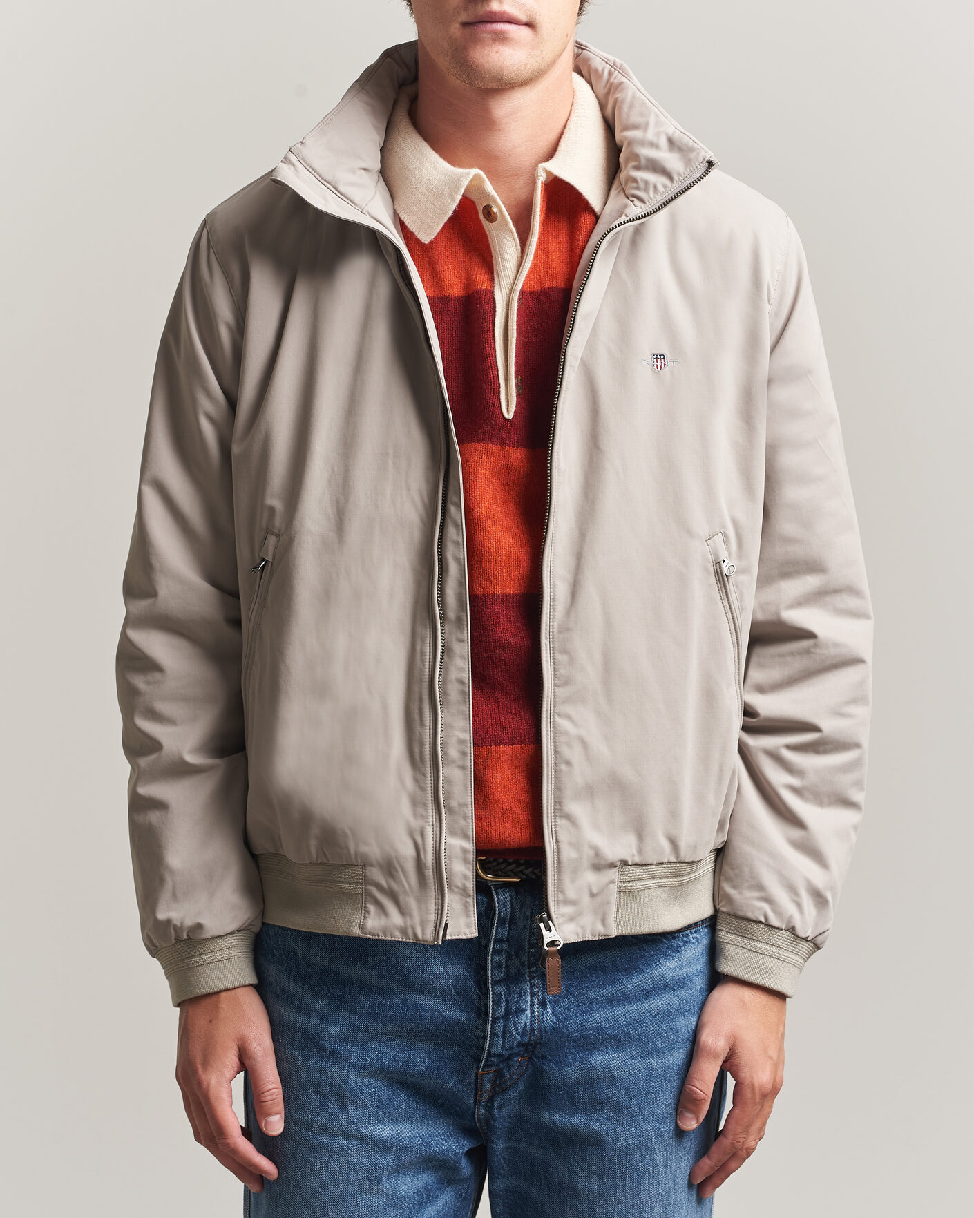 Uomini | Giacche | Gant | Hampshire Jacket Mist Taupe