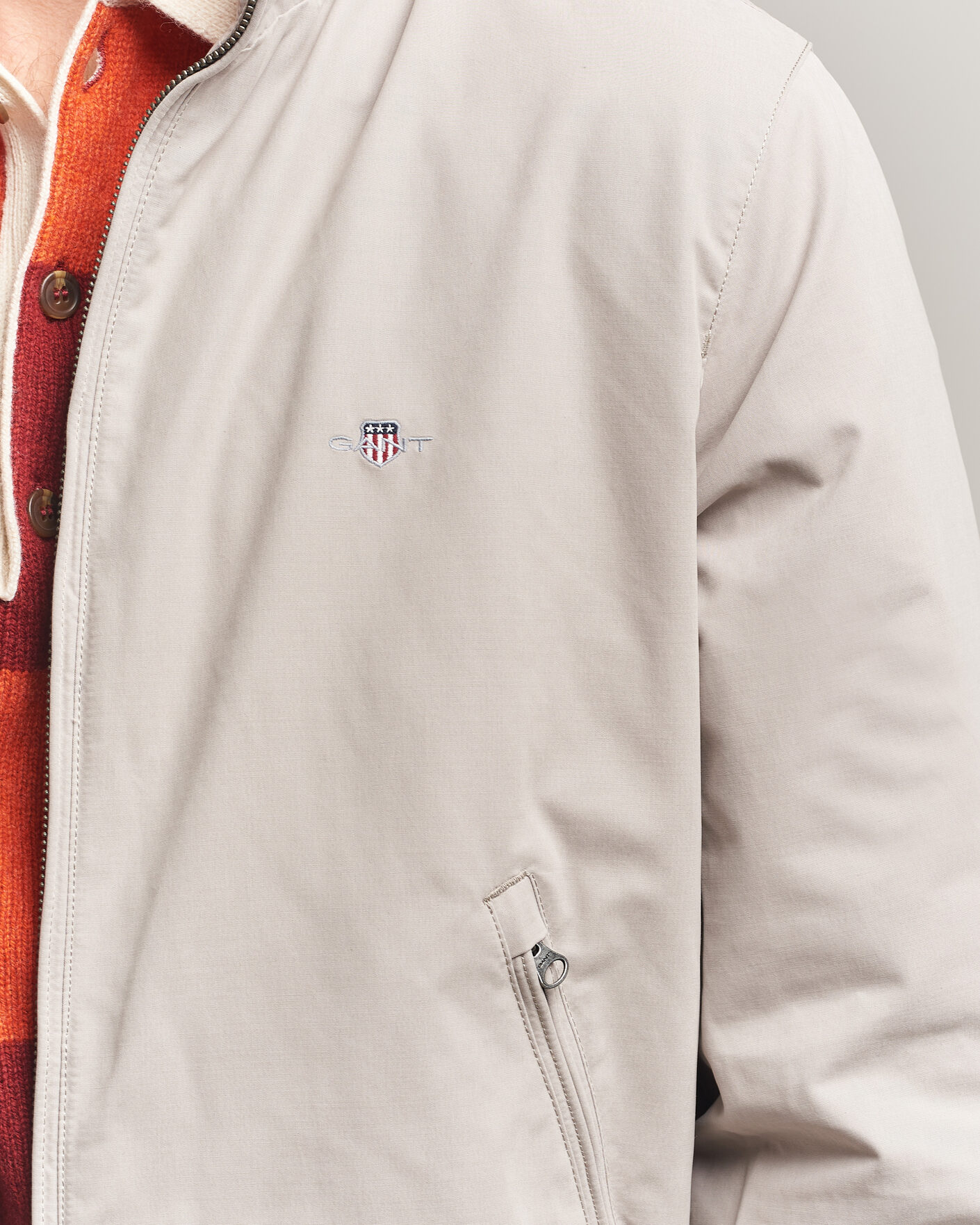 Uomini | Giacche | Gant | Hampshire Jacket Mist Taupe