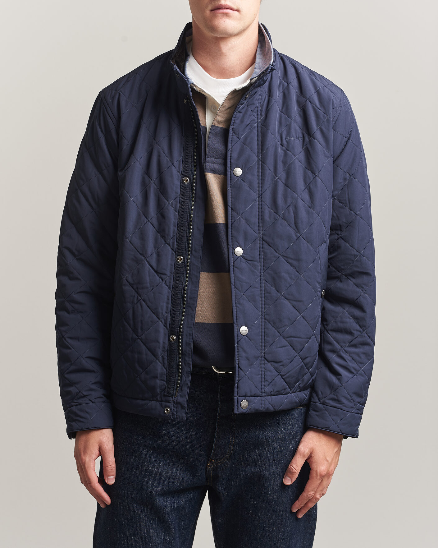 Uomini | Giacche | Gant | Classic Quilted Jacket Evening Blue