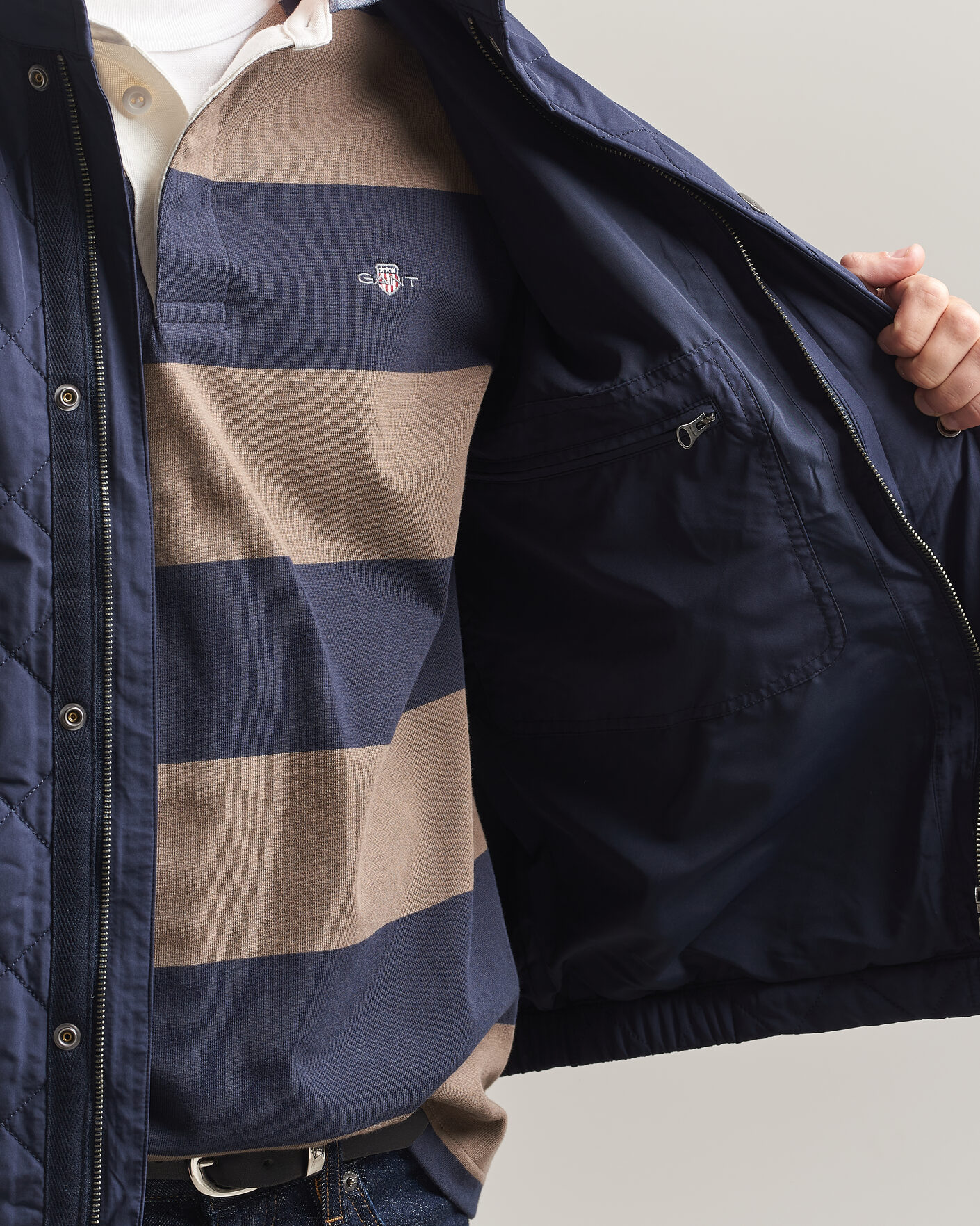 Uomini | Giacche | Gant | Classic Quilted Jacket Evening Blue