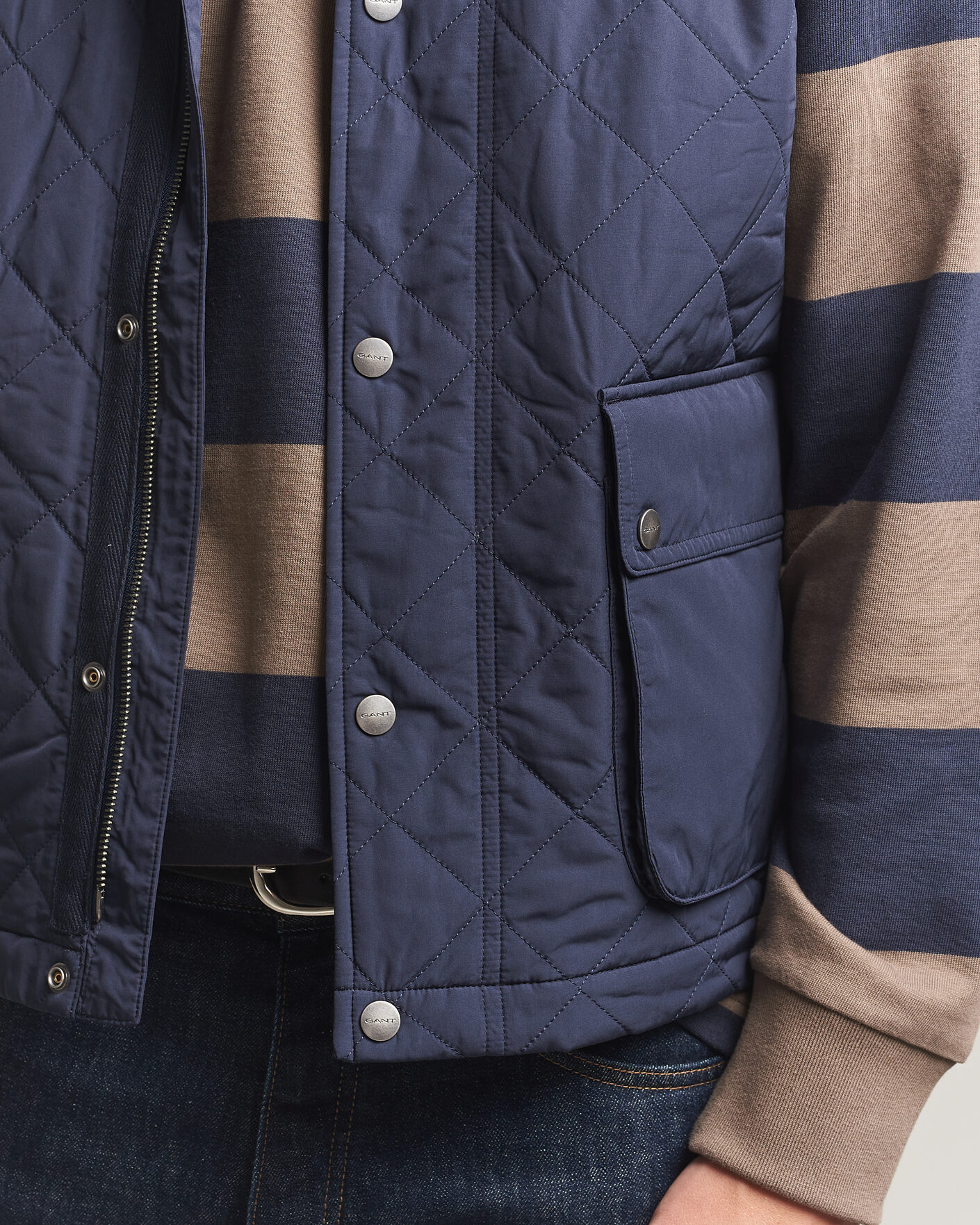 Uomini | Gilet | Gant | Classic Quilted Vest Evening Blue