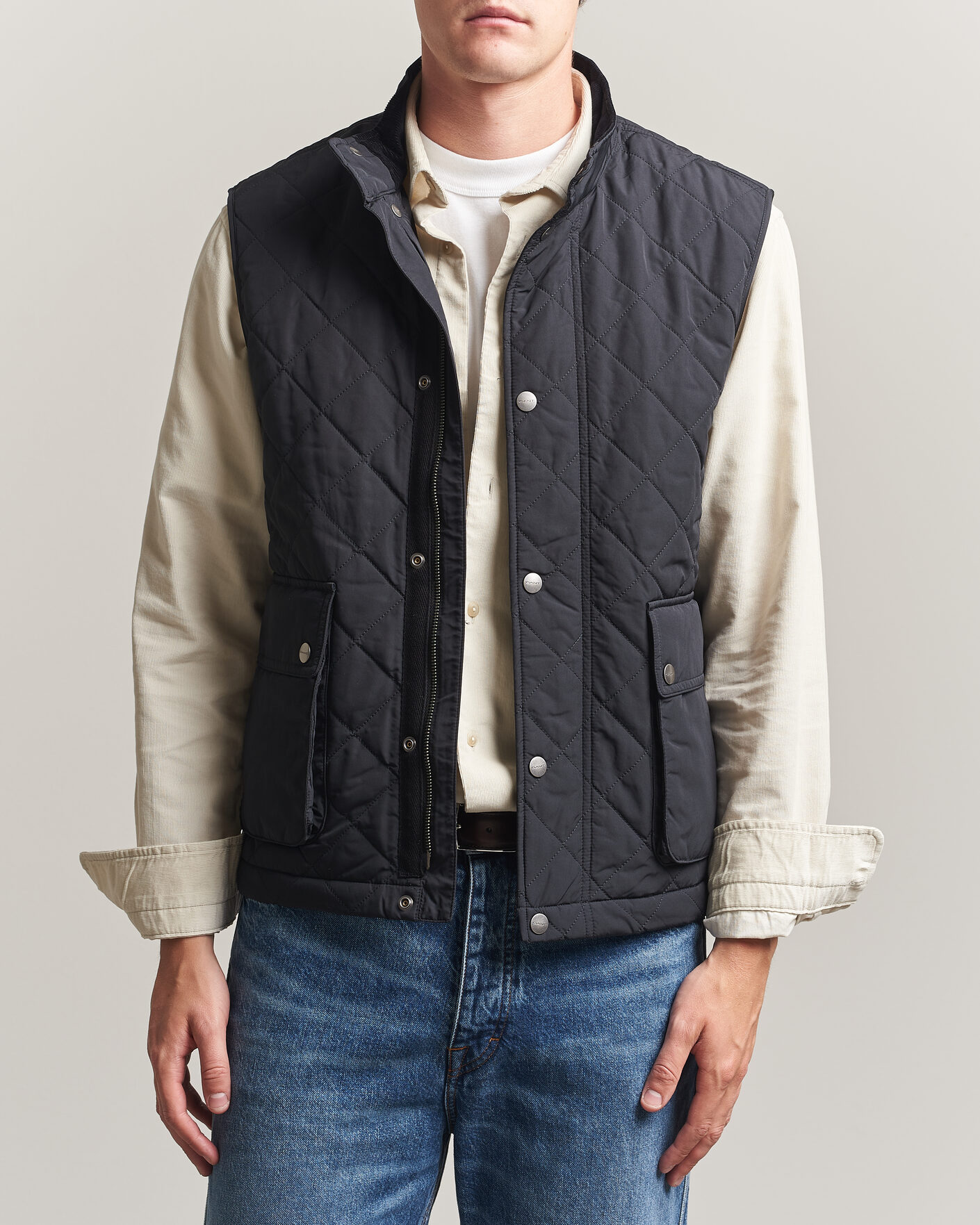 Uomini | Gilet | Gant | Classic Quilted Vest Black