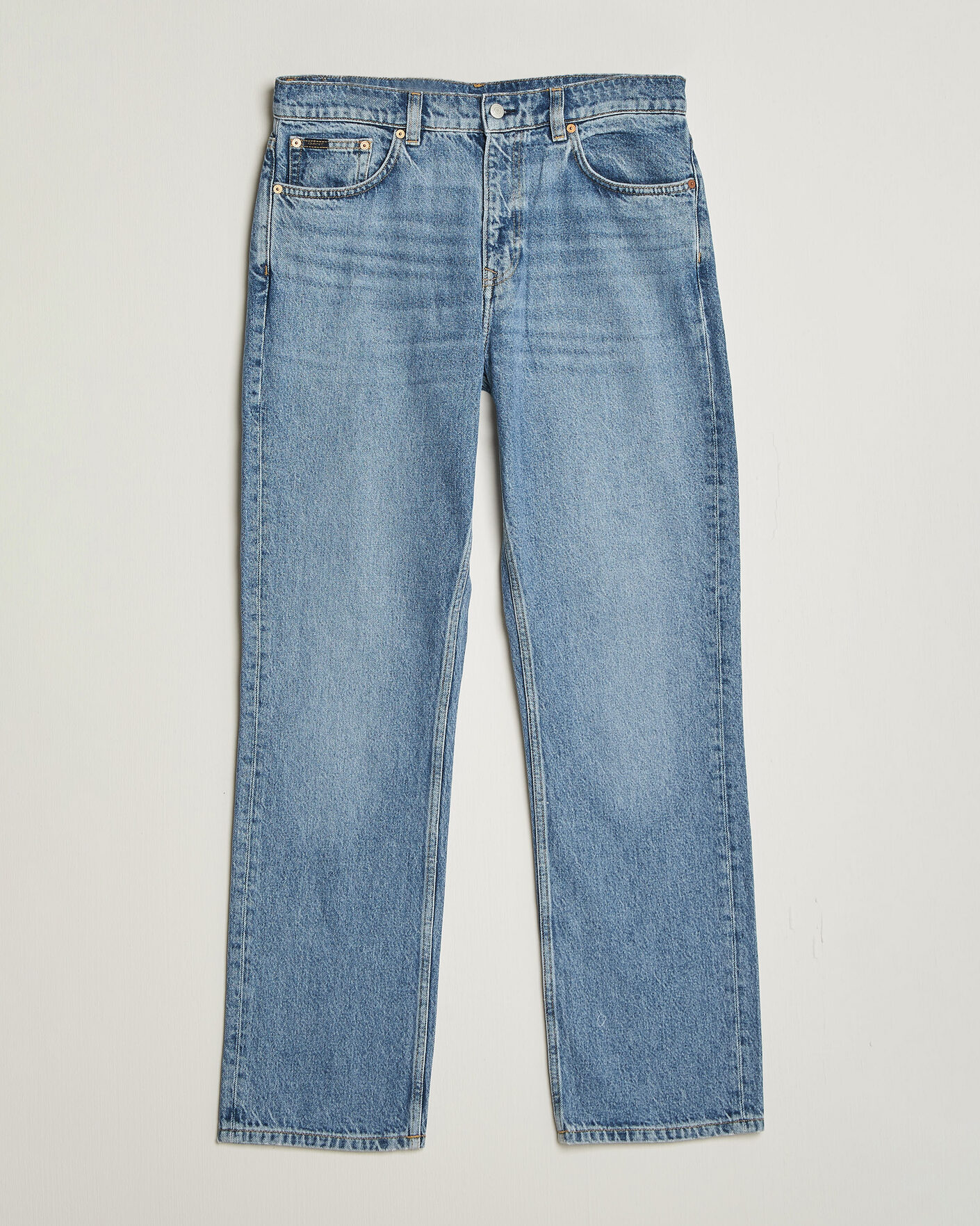 Uomini | Jeans | Gant | Straight Fit Jeans Mid Blue Broken In