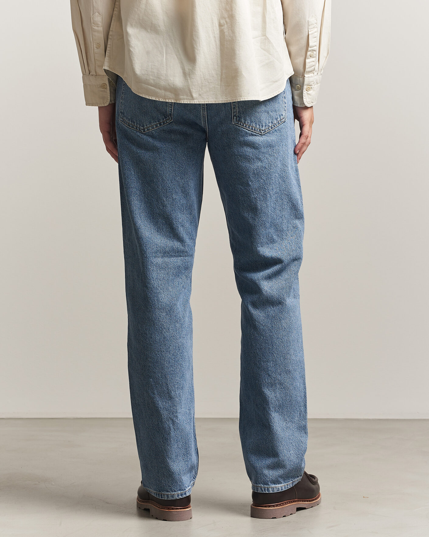 Uomini | Jeans | Gant | Straight Fit Jeans Mid Blue Broken In