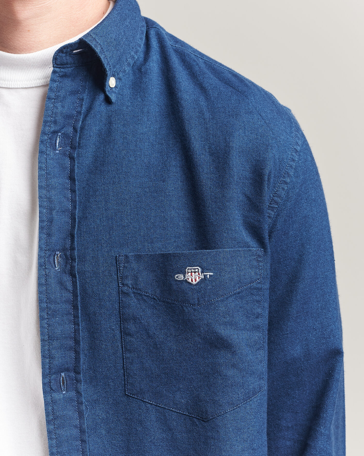 Uomini | Camicie | Gant | Regular Fit Indigo Oxford Shirt Dark Blue