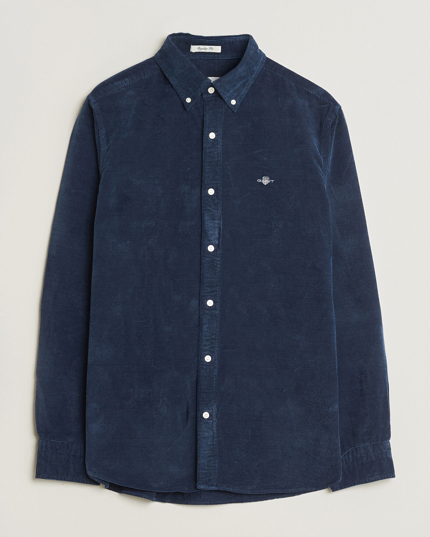 Uomini | Camicie | Gant | Indigo Corduroy Shirt Dark Blue