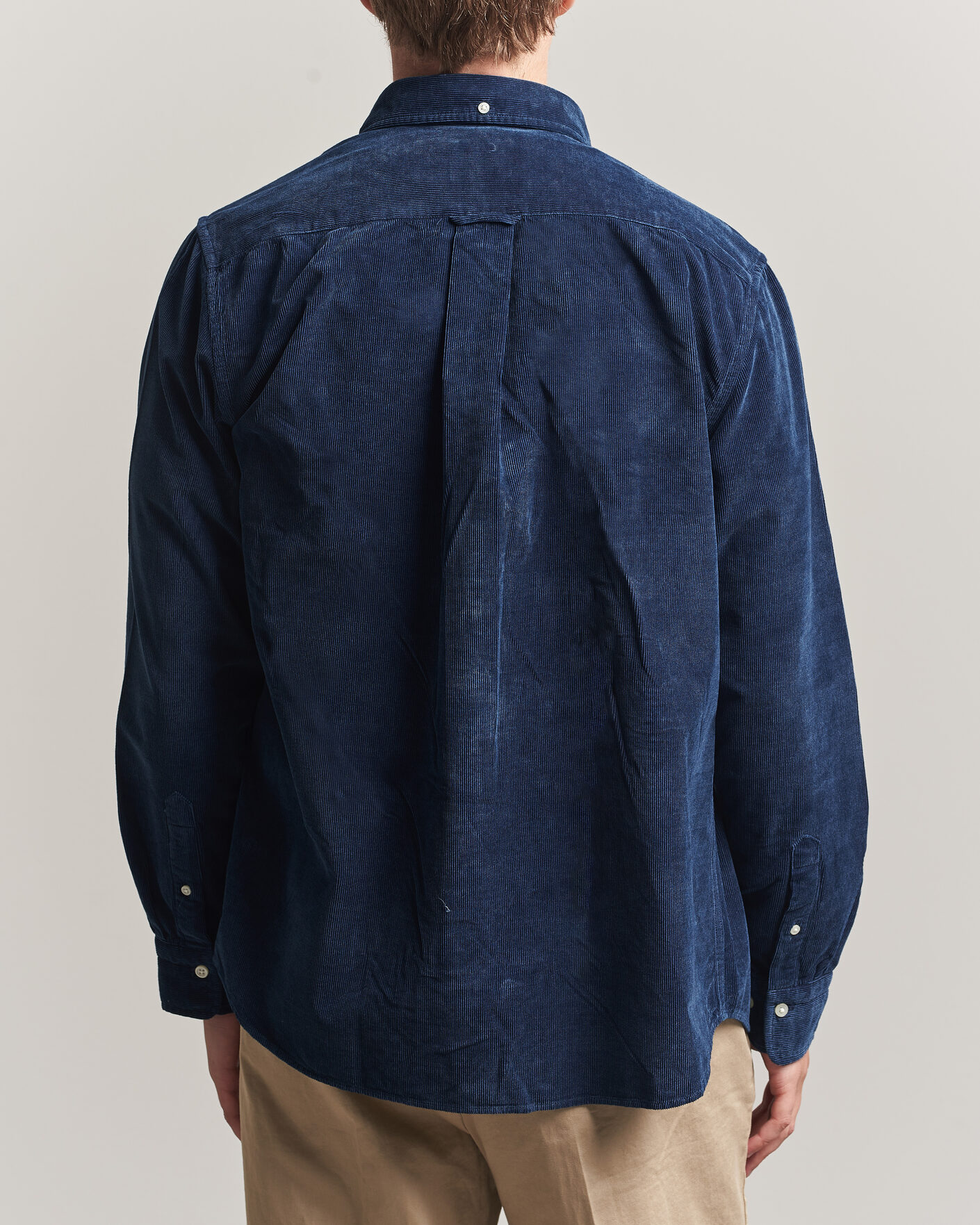 Uomini | Camicie | Gant | Indigo Corduroy Shirt Dark Blue