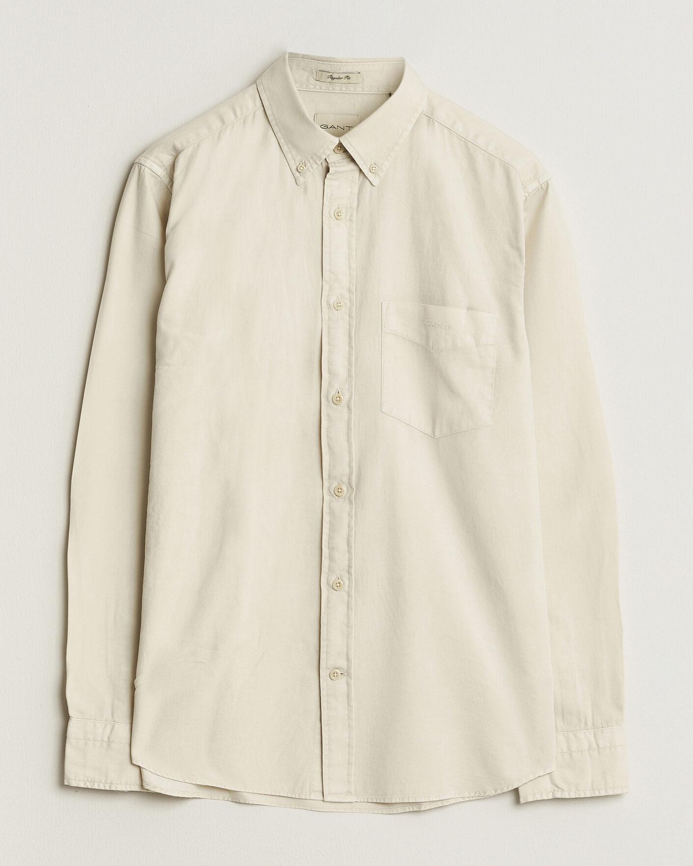 Uomini | Camicie | Gant | Regular Fit Garment Dyed Twill Shirt Sand