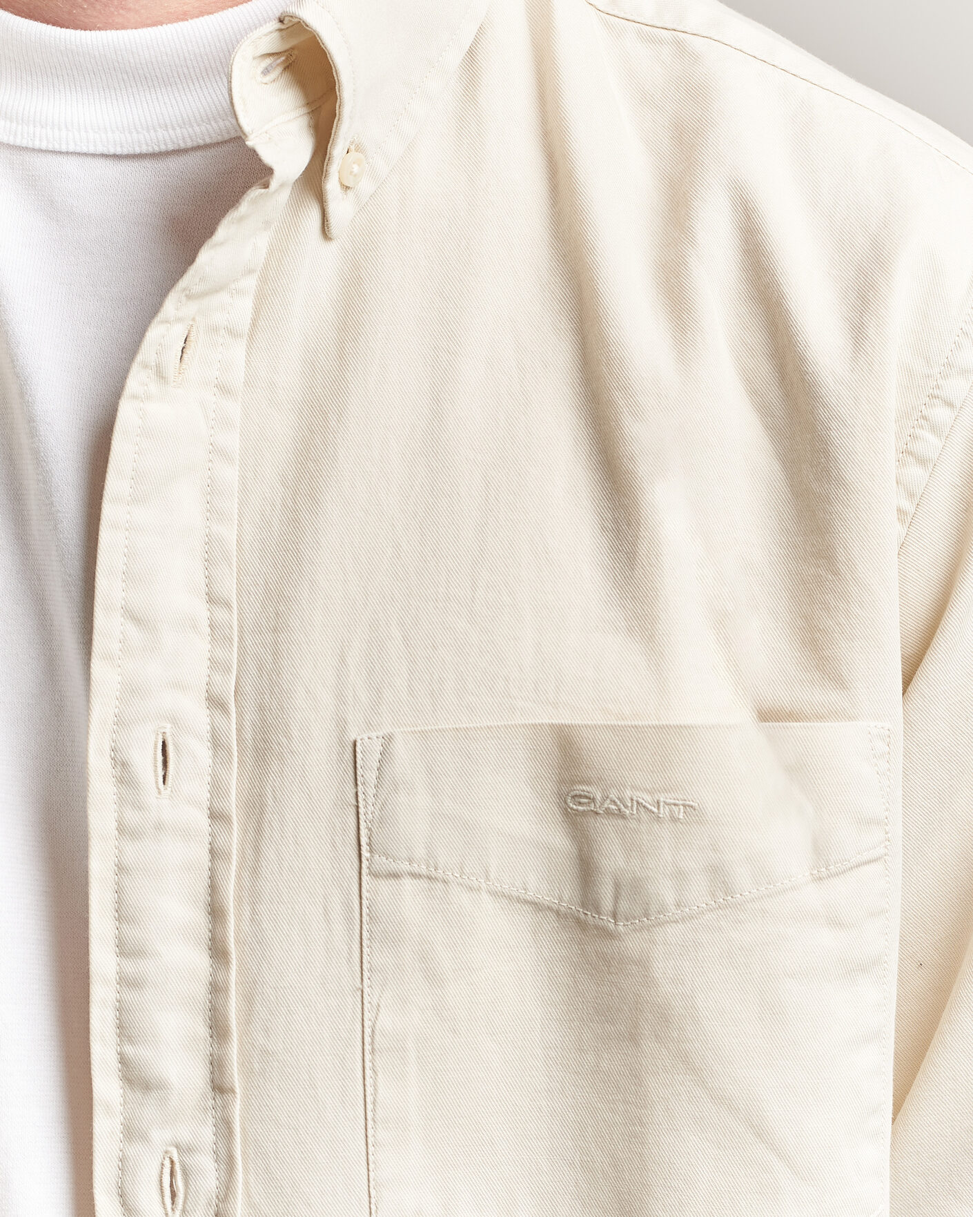 Uomini | Camicie | Gant | Regular Fit Garment Dyed Twill Shirt Sand