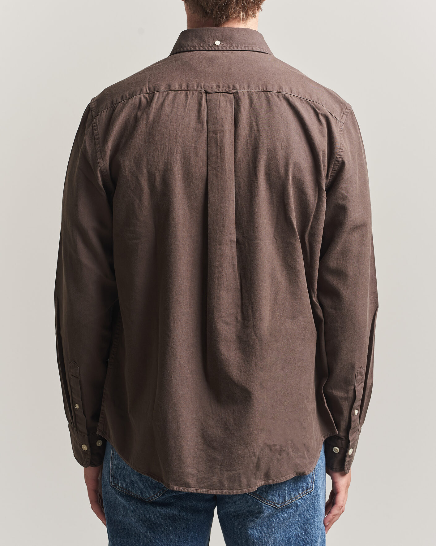 Uomini | Camicie | Gant | Regular Fit Garment Dyed Twill Shirt Shadow Brown