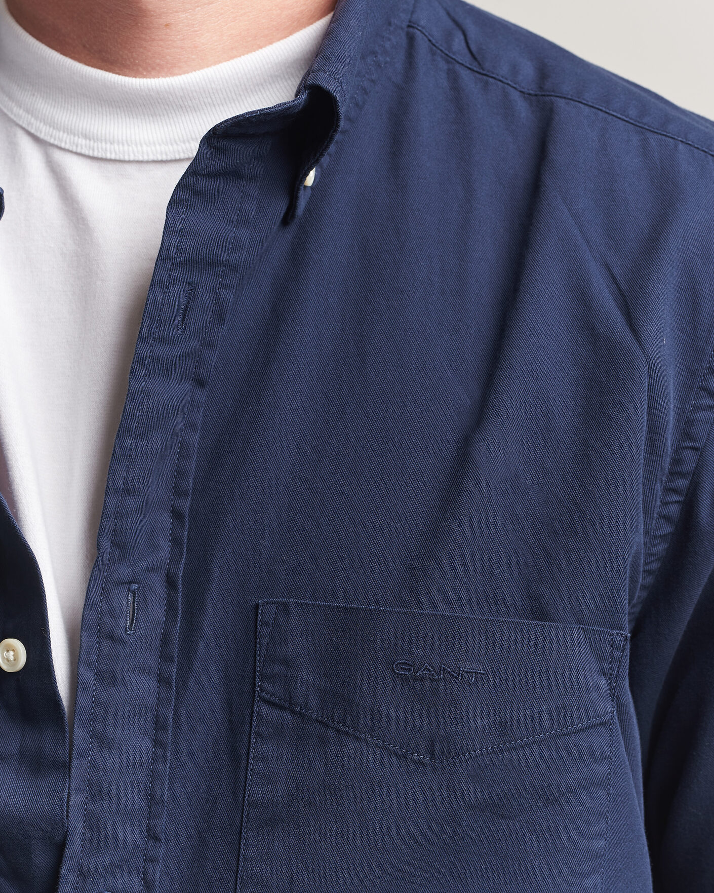 Uomini | Camicie | Gant | Regular Fit Garment Dyed Twill Shirt Evening Blue