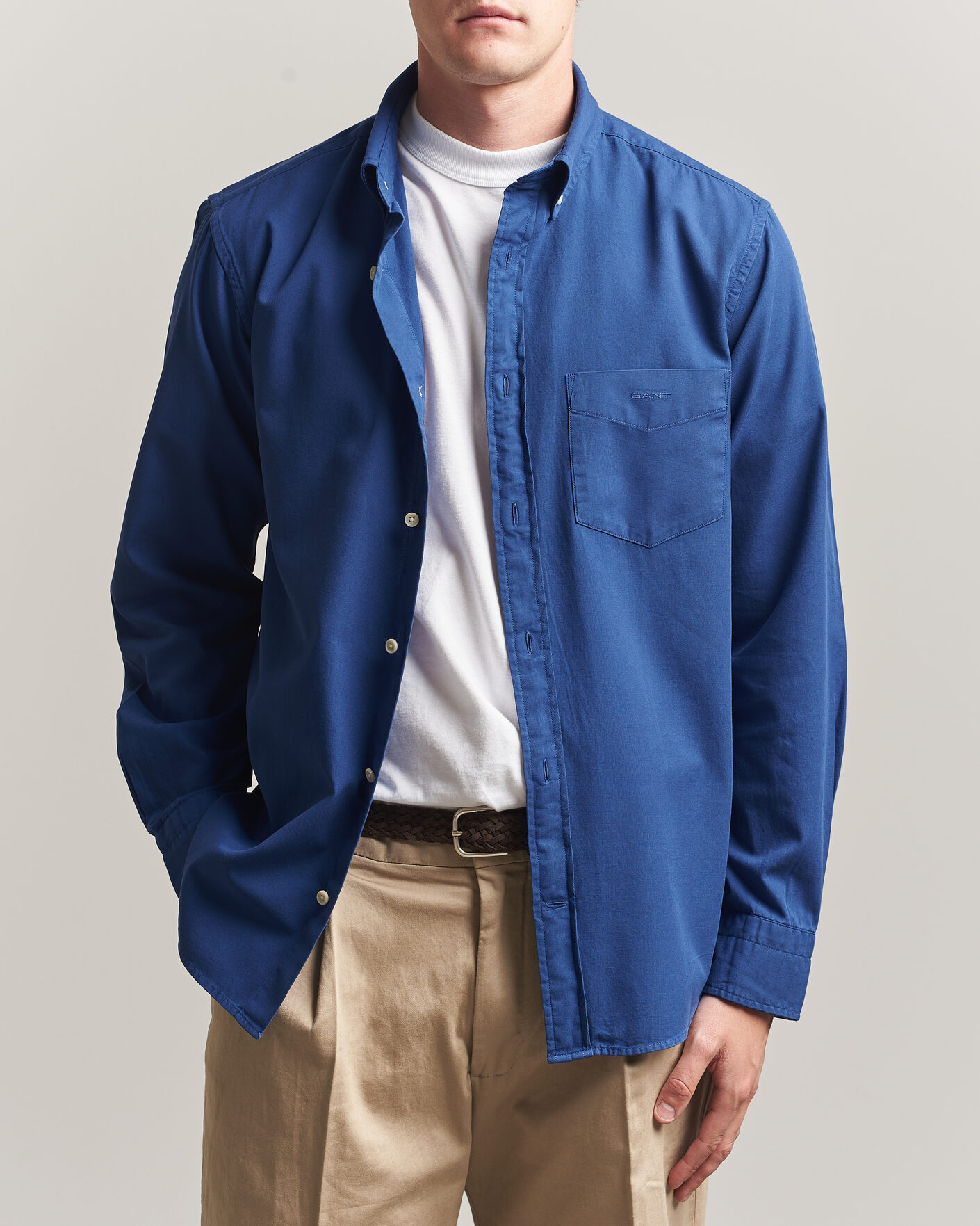 Uomini | Camicie | Gant | Regular Fit Garment Dyed Twill Shirt Crisp Blue