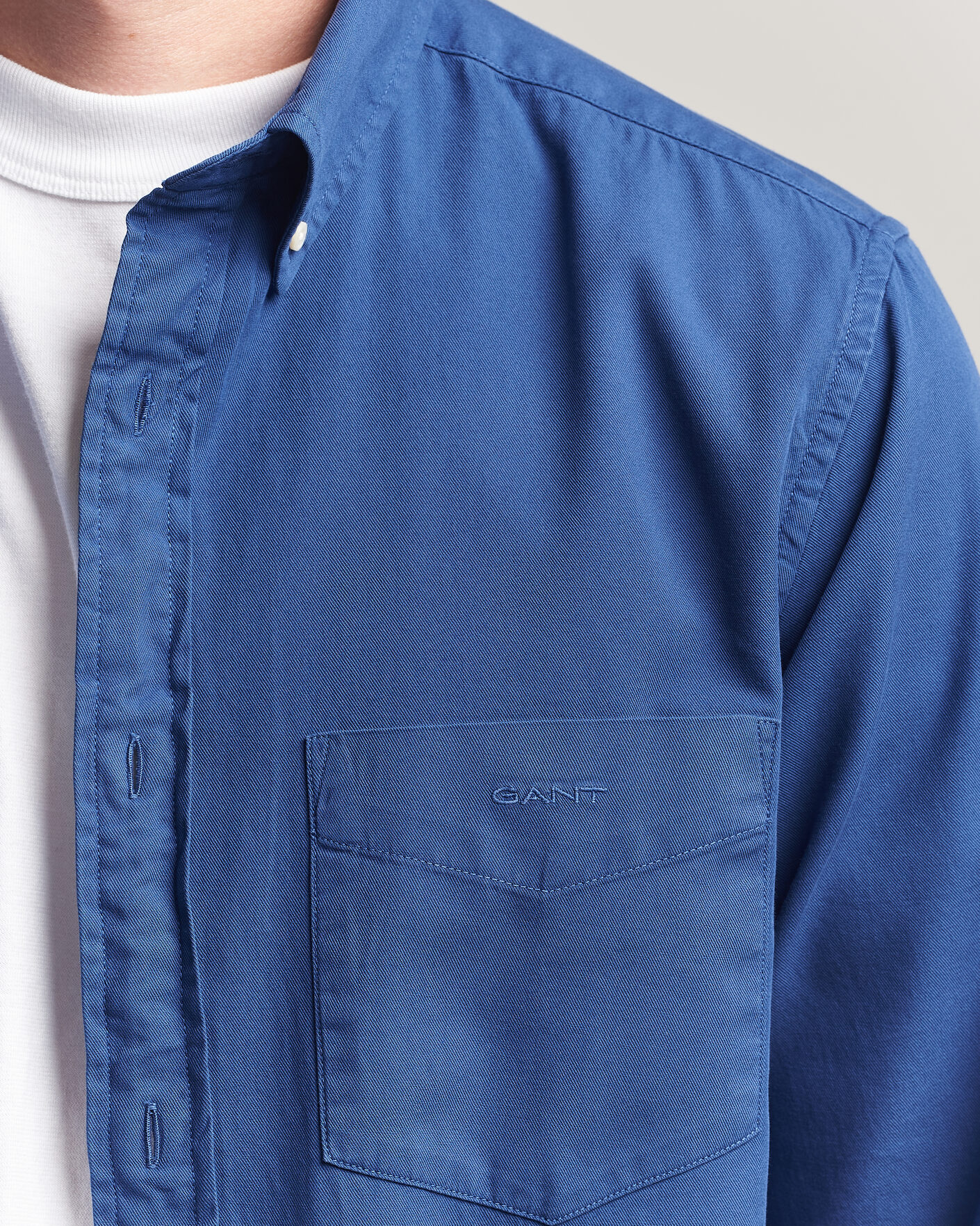 Uomini | Camicie | Gant | Regular Fit Garment Dyed Twill Shirt Crisp Blue