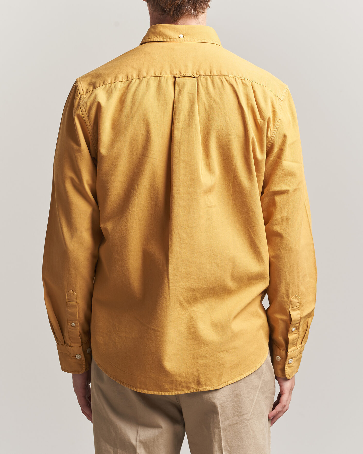 Uomini | Camicie | Gant | Regular Fit Garment Dyed Twill Shirt Turmeric Shine