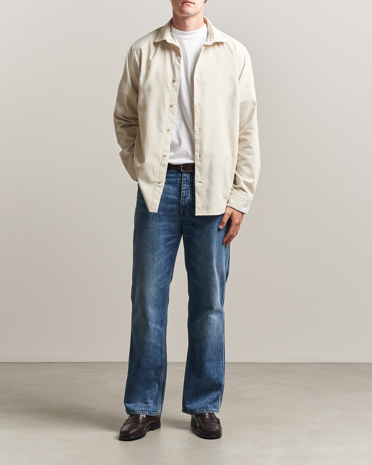 Uomini | Camicie | Gant | Regular Fit Baby Cord Shirt Sand