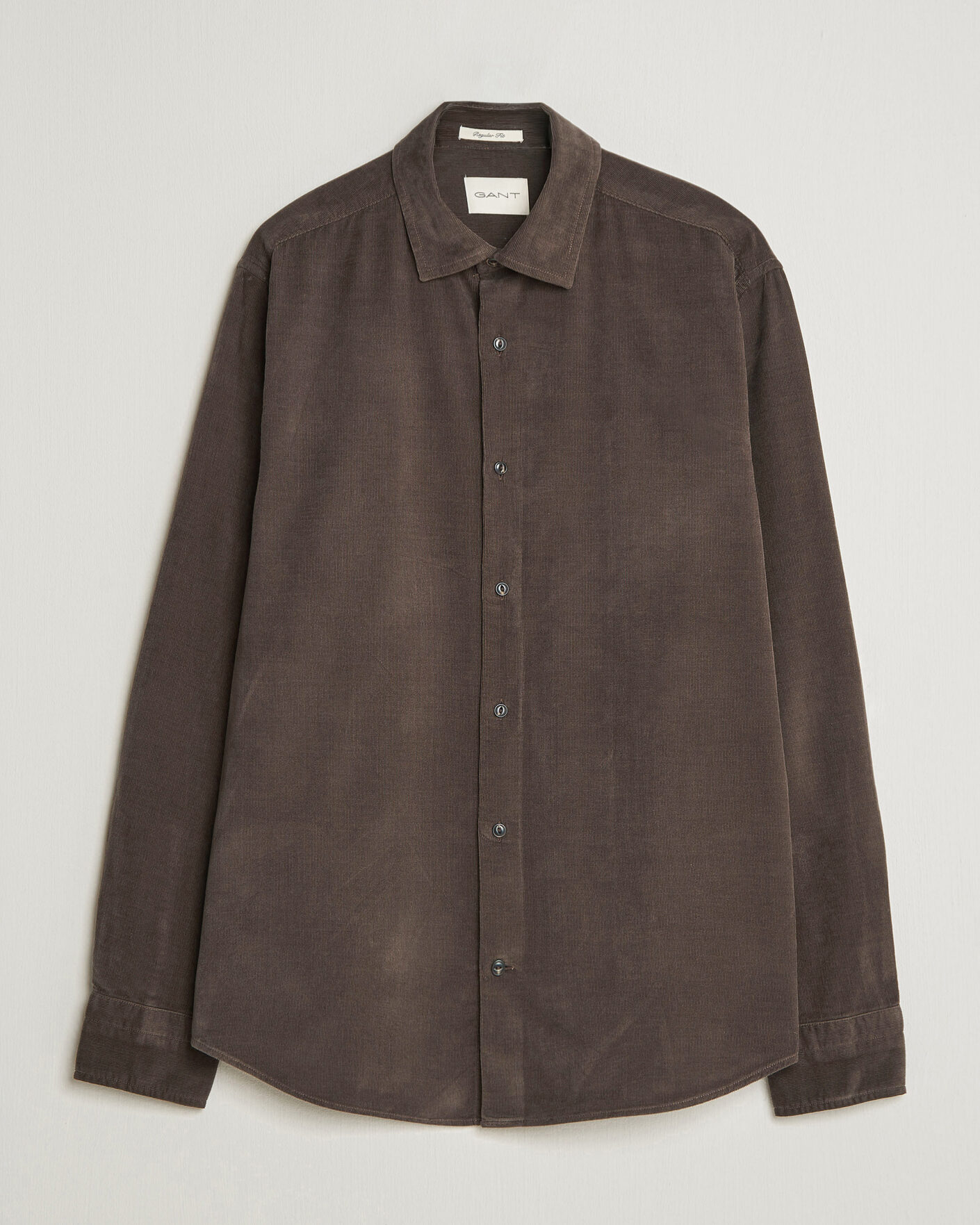 Uomini | Camicie | Gant | Regular Fit Baby Cord Shirt Shadow Brown