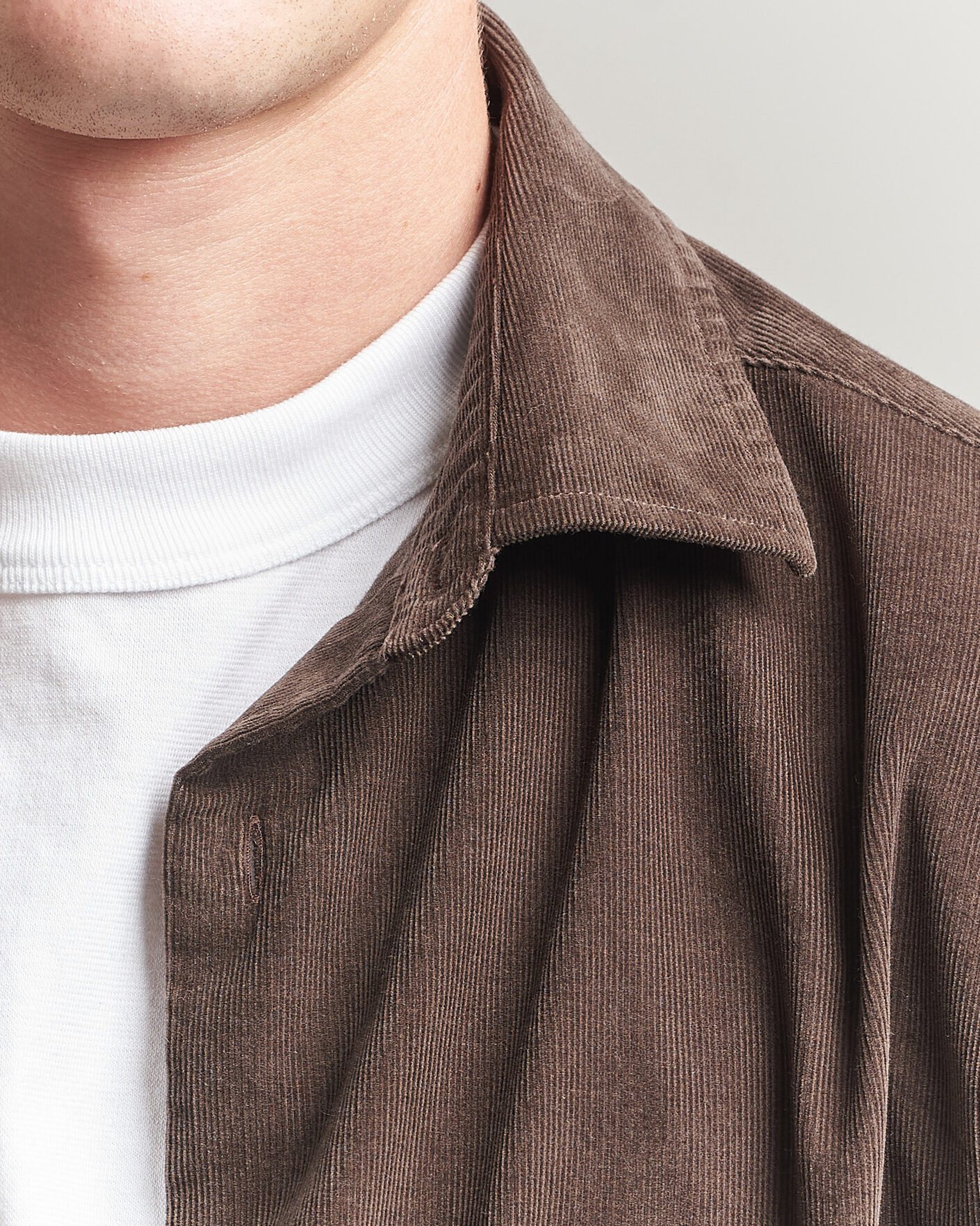 Uomini | Camicie | Gant | Regular Fit Baby Cord Shirt Shadow Brown
